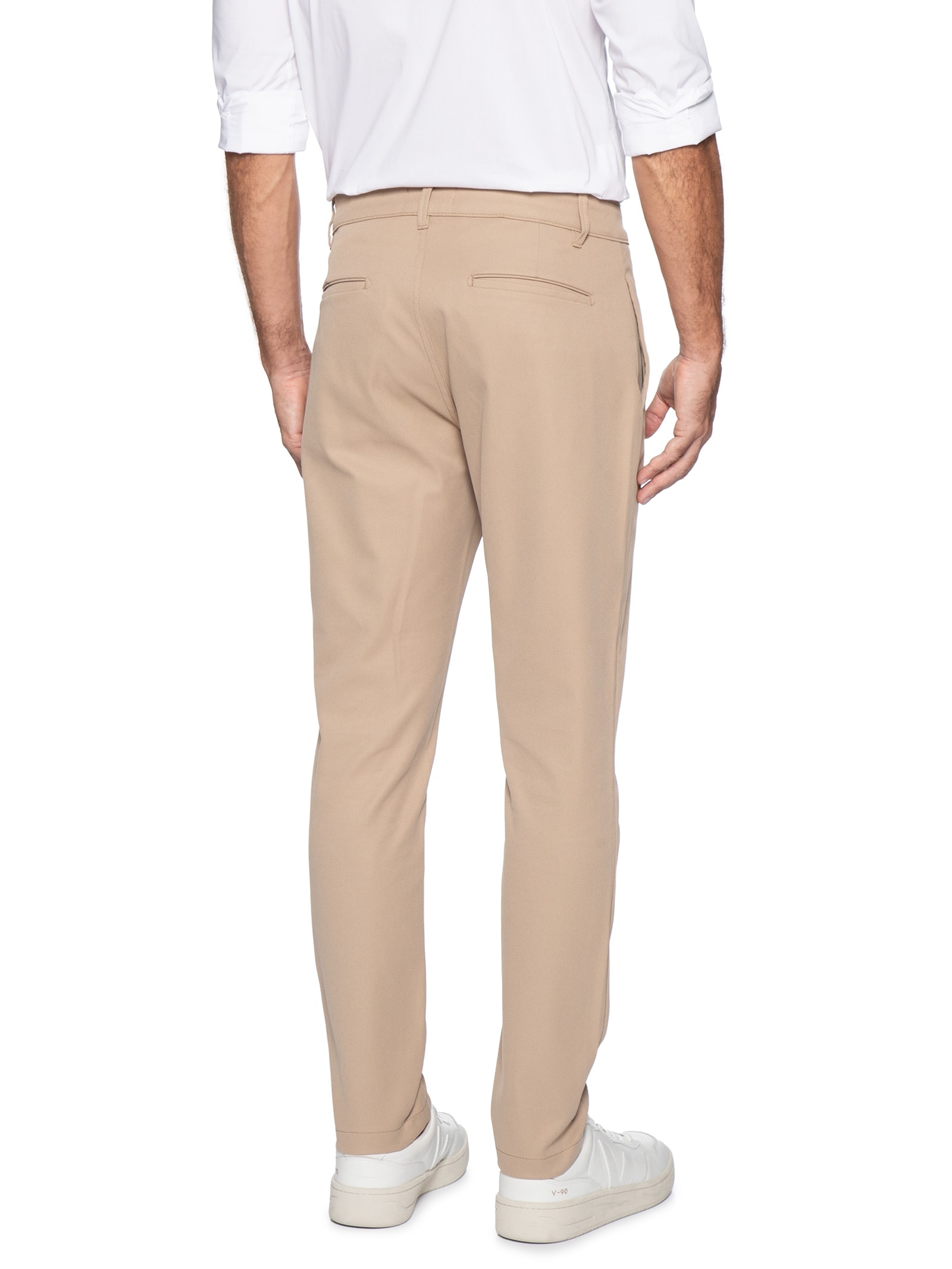 Calça Masculina Em Chino Reta Bege '2 Essential