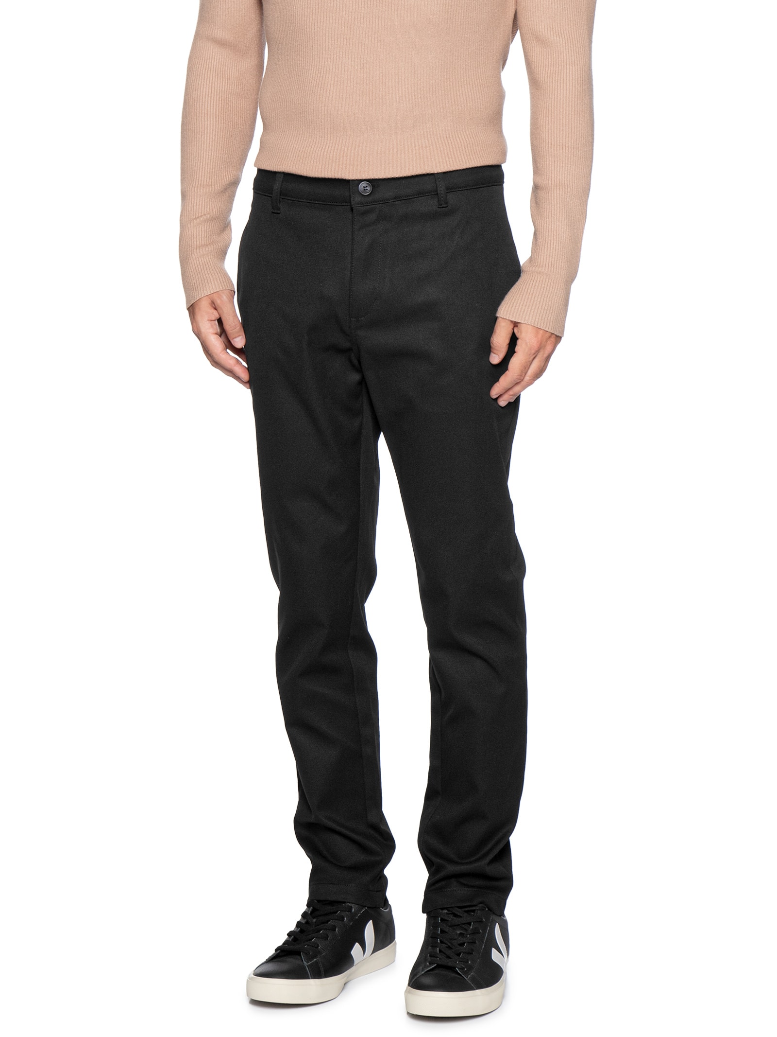 Calça Masculina Em Chino Reta Preto '2 Essential