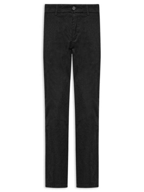 Calça Masculina Em Chino Reta – Preto