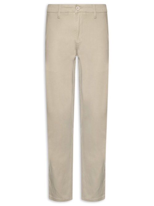 Calça Masculina Em Sarja Modelo Chino - Bege