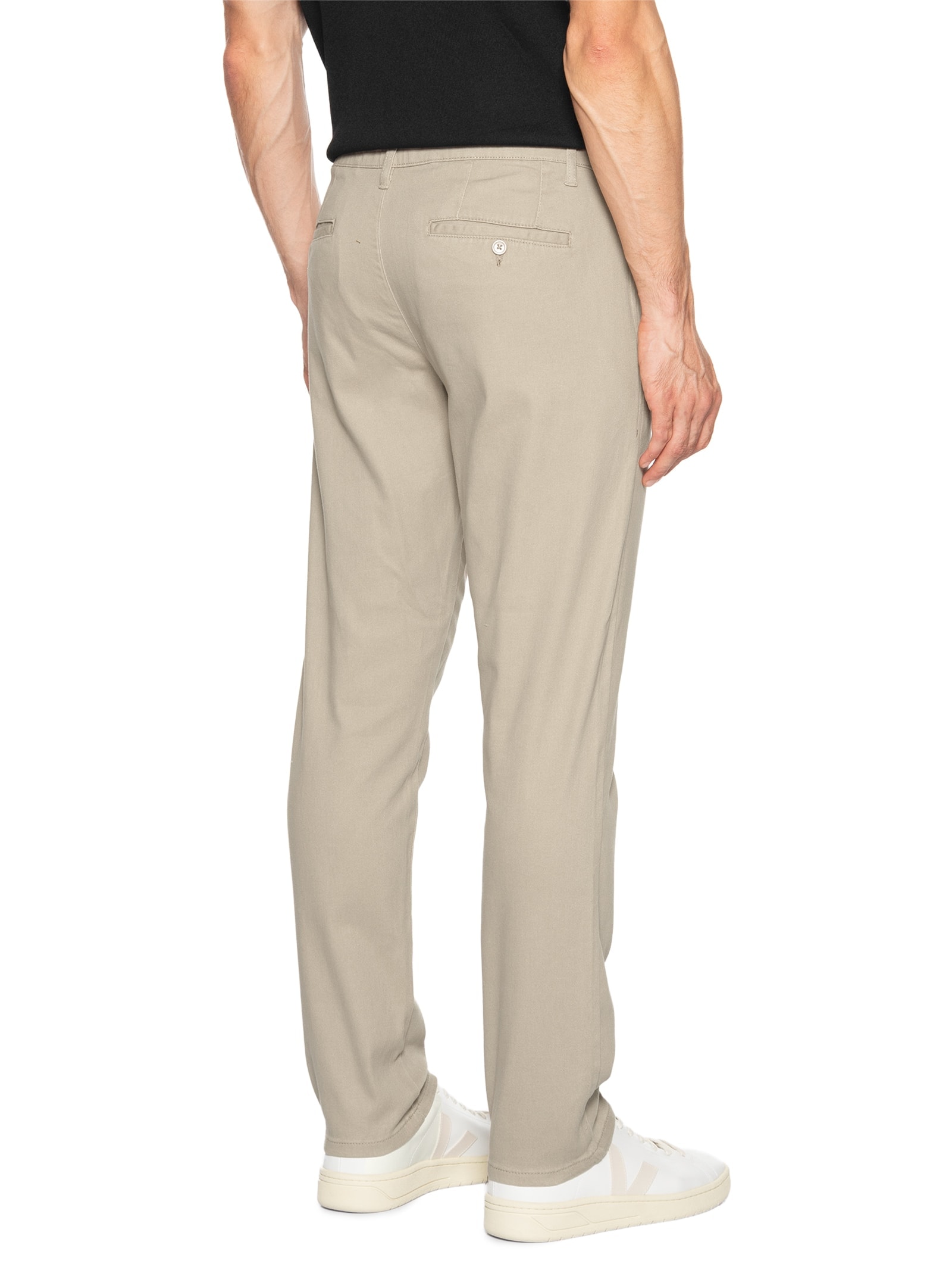 Calça Masculina Em Sarja Modelo Chino Bege '2 Essential