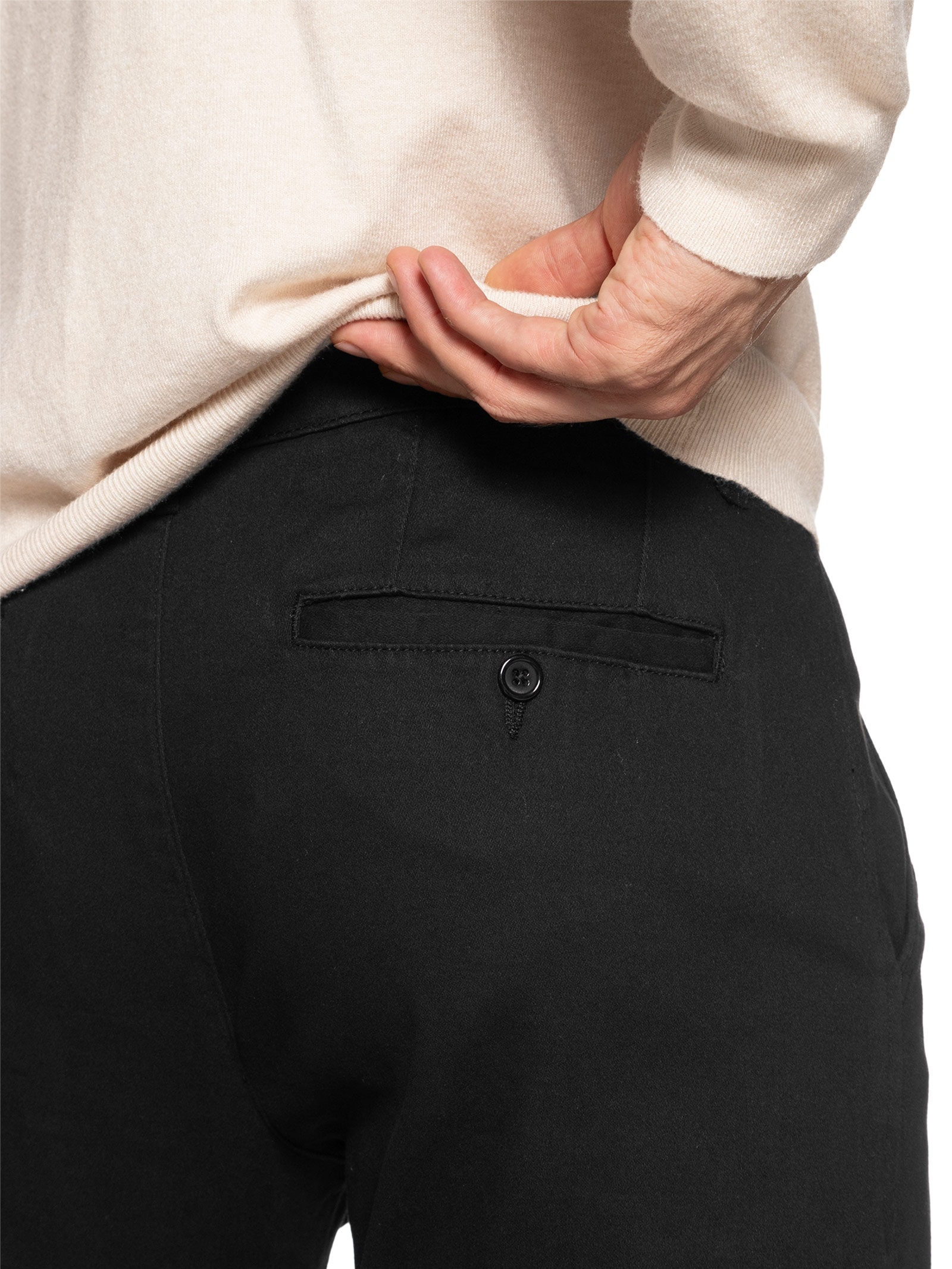Calça Masculina Em Sarja Modelo Chino Preto '2 Essential