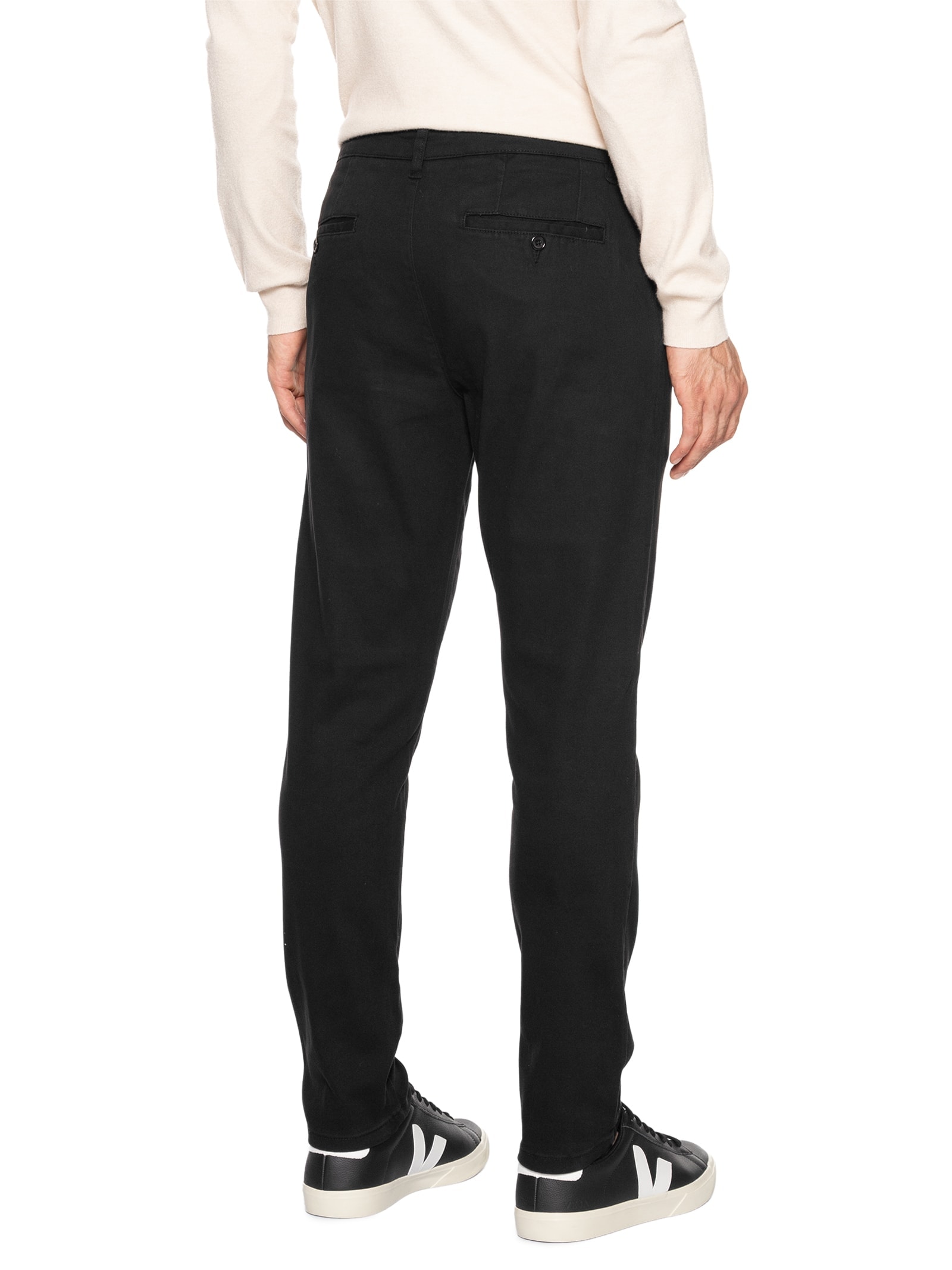 Calça Masculina Em Sarja Modelo Chino Preto '2 Essential