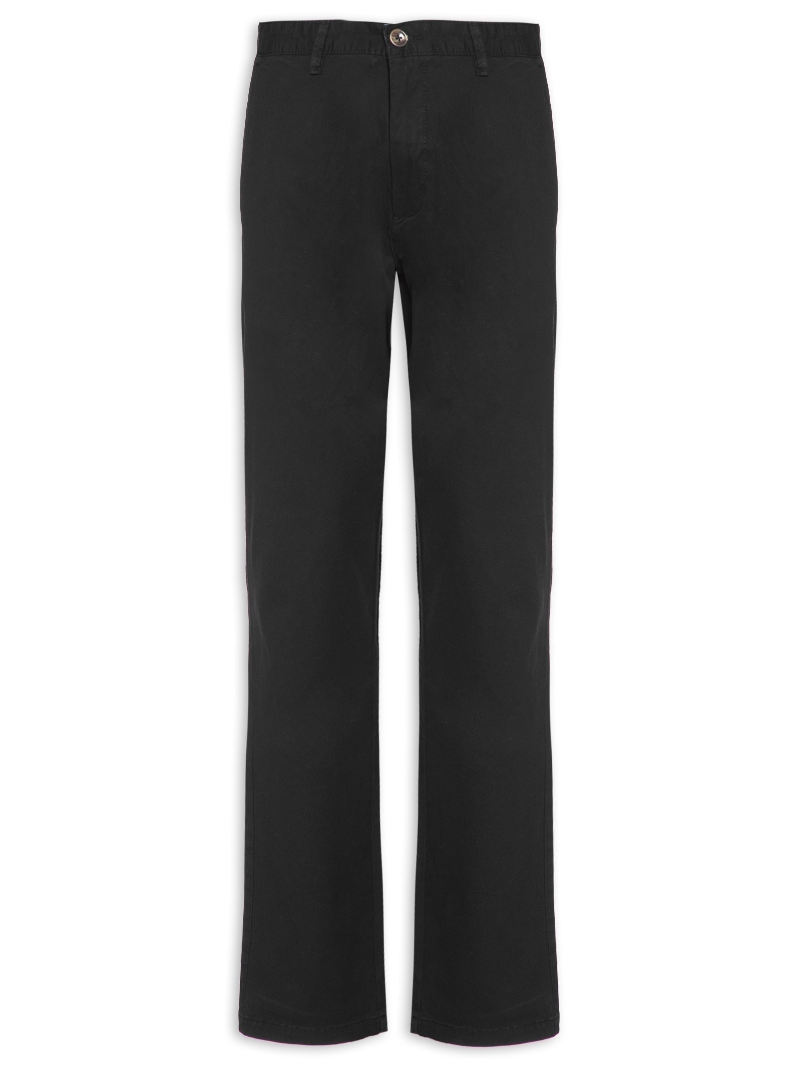 Calça Masculina Em Sarja Reta Preto '2 Essential