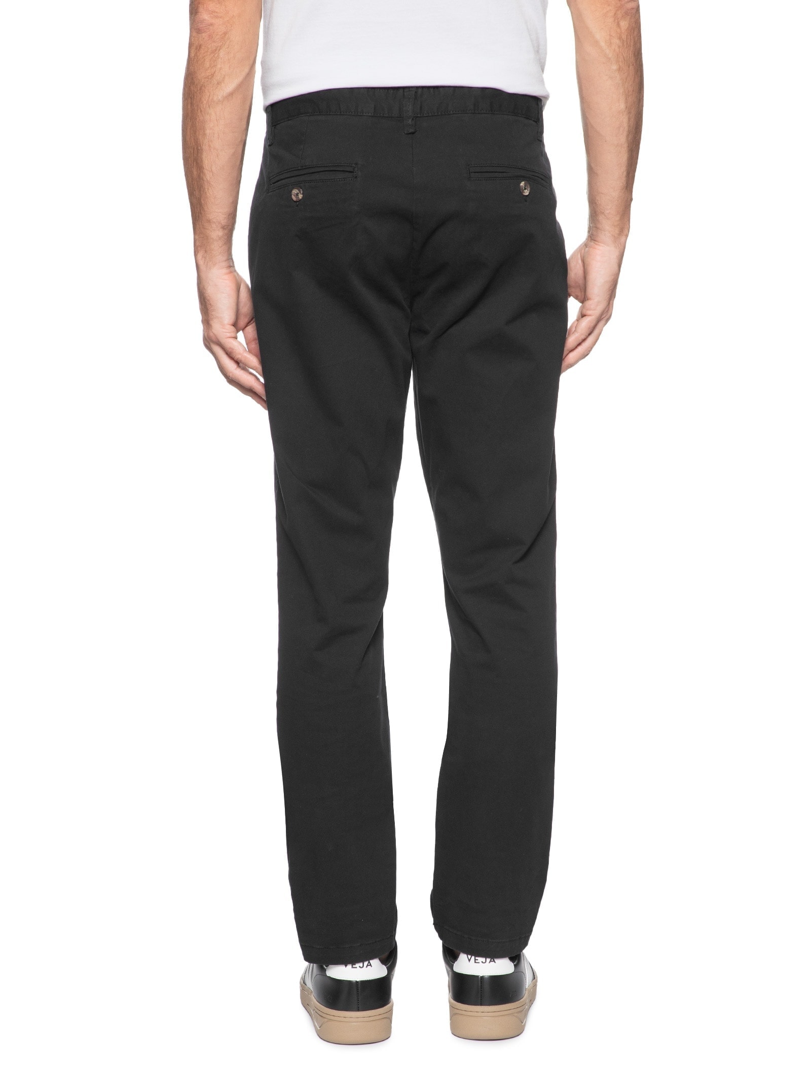 Calça Masculina Em Sarja Reta Preto '2 Essential