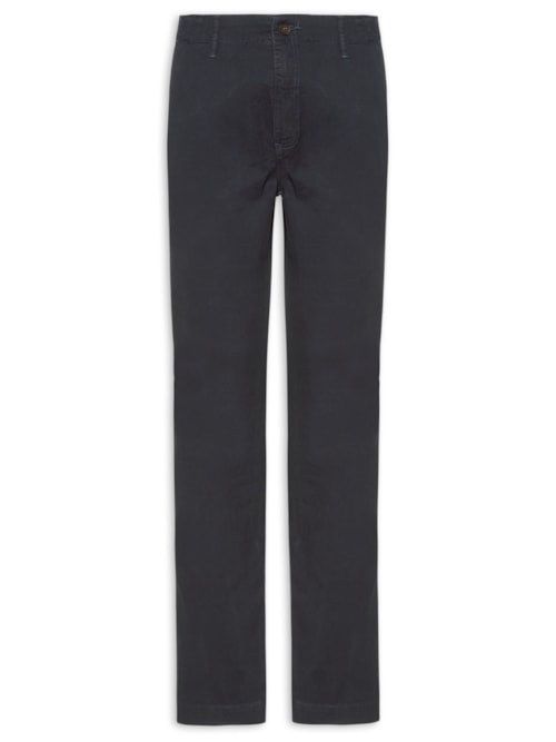 Calça Masculina Em Sarja Tinturada – Azul