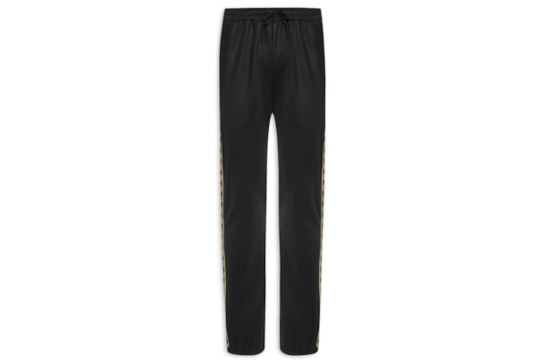 Calça Masculina Esportiva Jogger Detalhe Faixa Contrastante – Preto