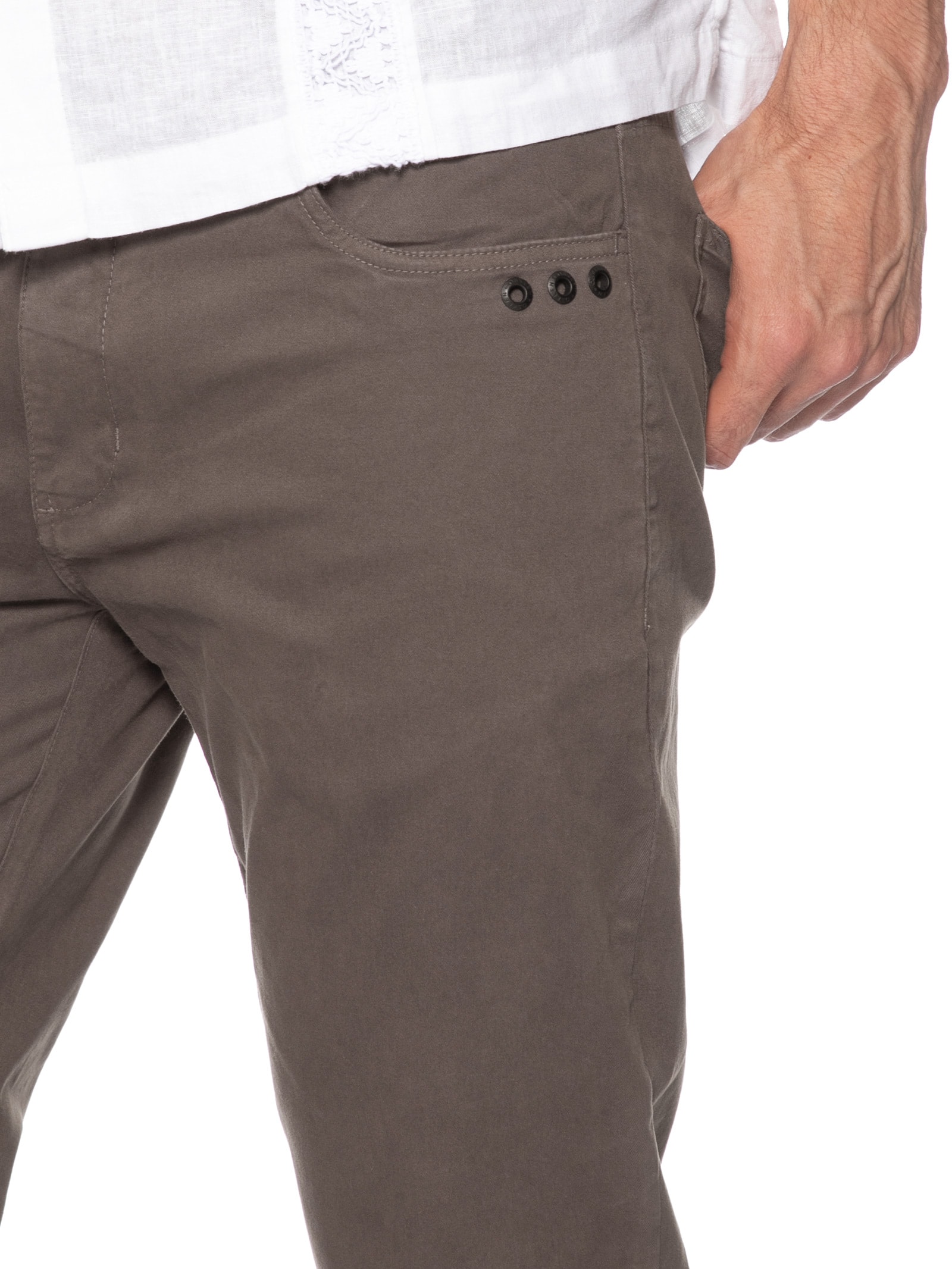 Calça Masculina Five Pockets Color Lisa Marrom Osklen