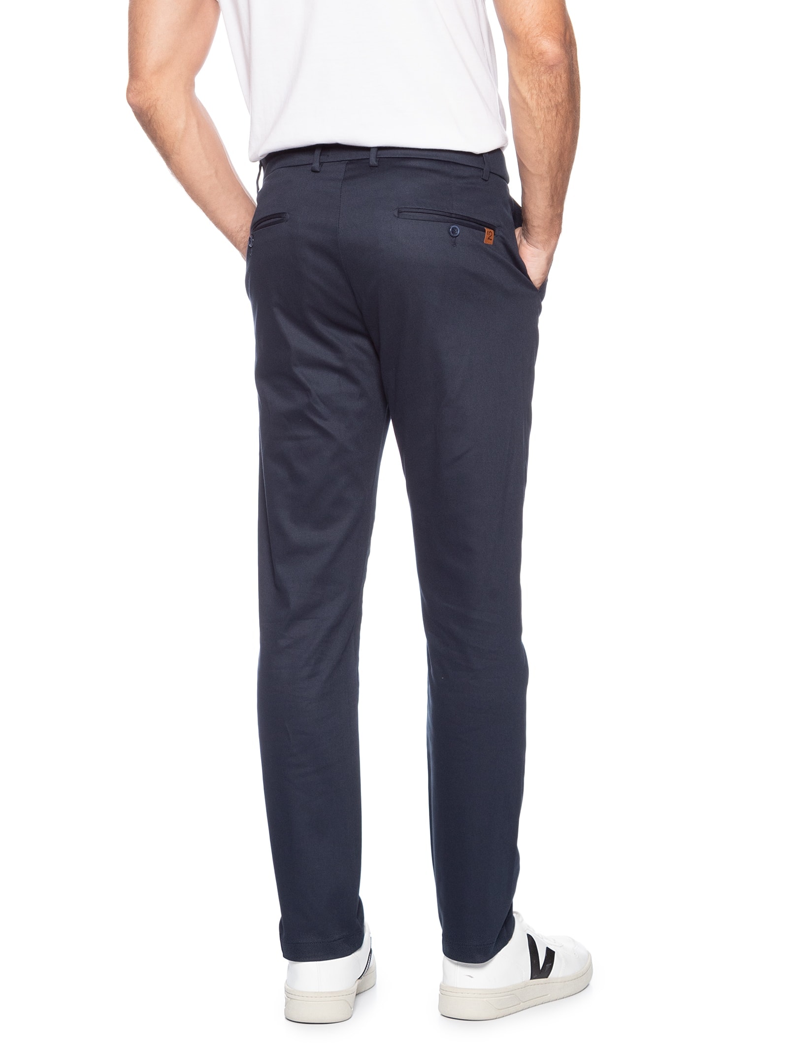 Calça Masculina Flexsense Tamanho Ajustável Chino Slim Azul '2 Essential