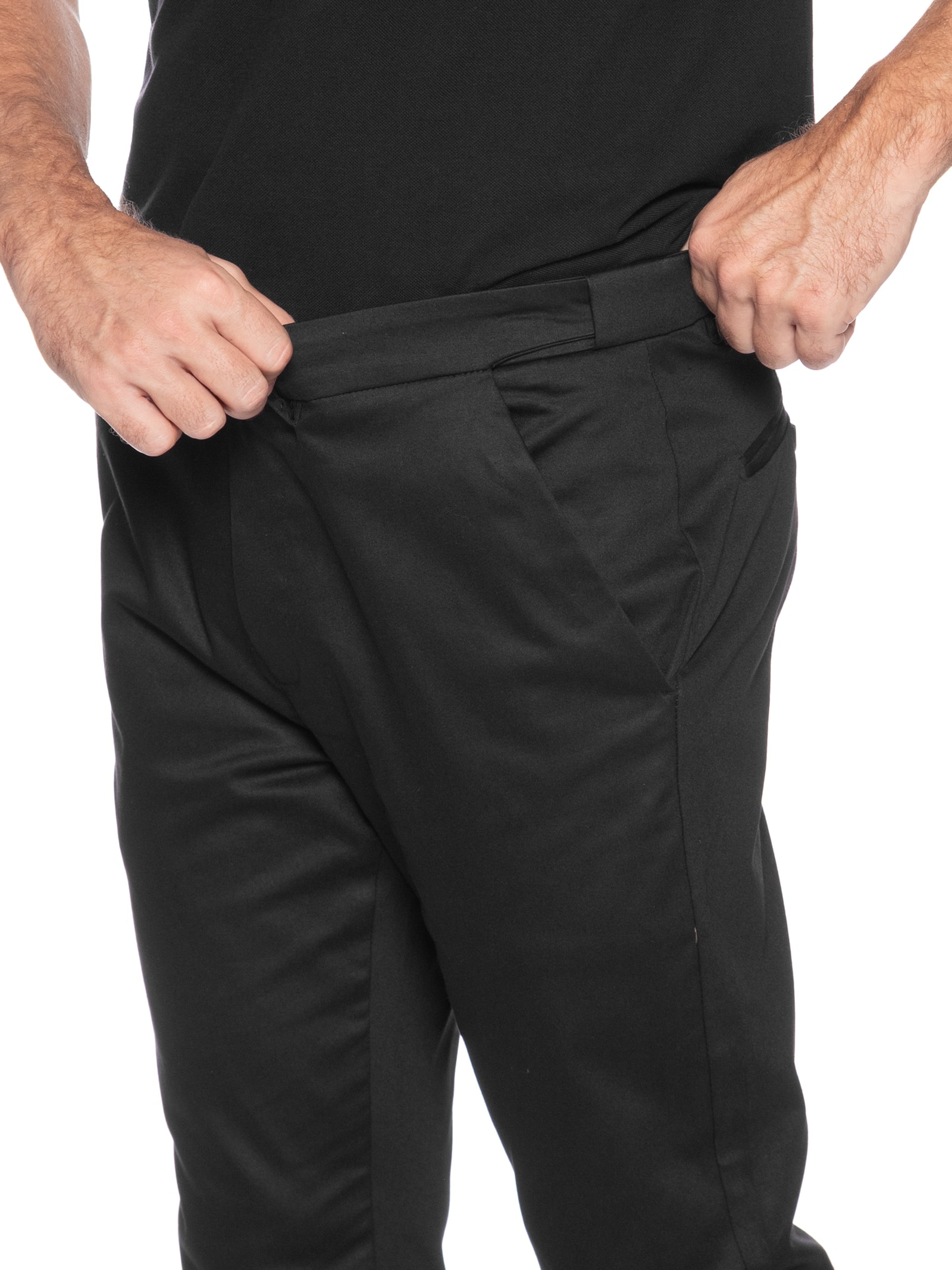 Calça Masculina Flexsense Tamanho Ajustável Chino Slim Preto '2 Essential