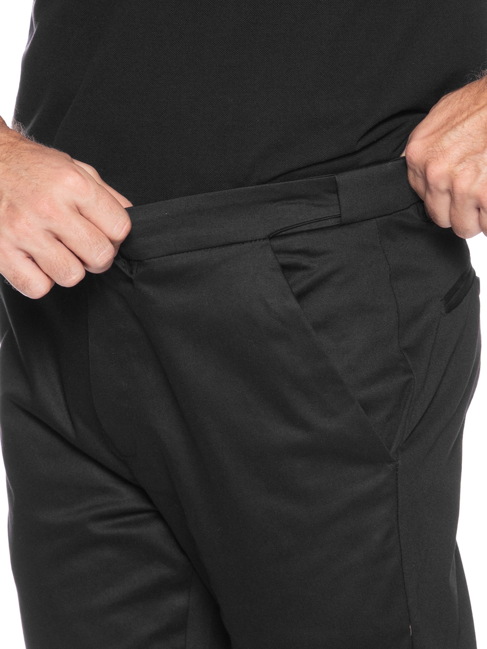Calça Masculina Flexsense Tamanho Ajustável Chino Slim Preto '2 Essential