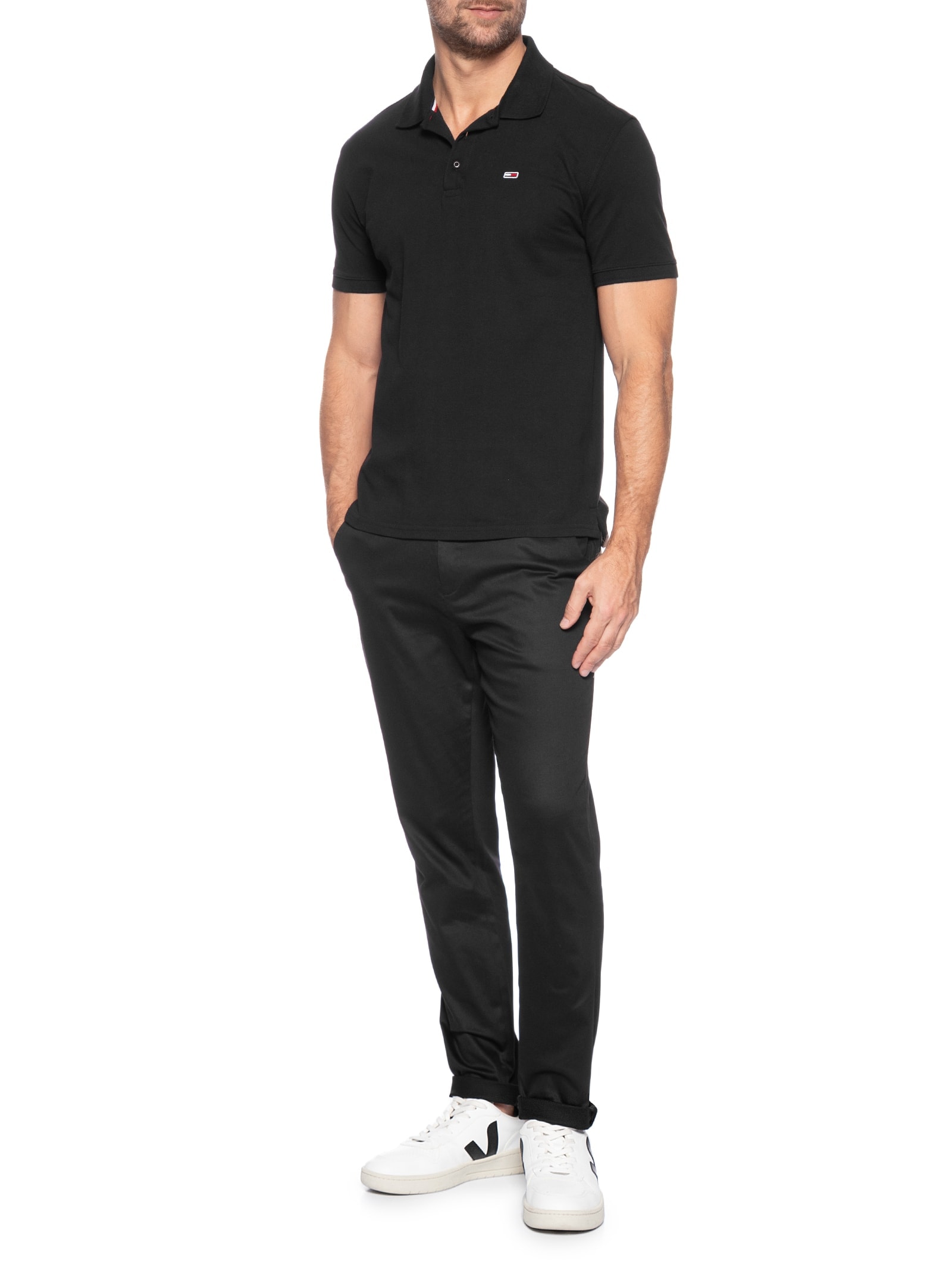 Calça Masculina Flexsense Tamanho Ajustável Chino Slim Preto '2 Essential