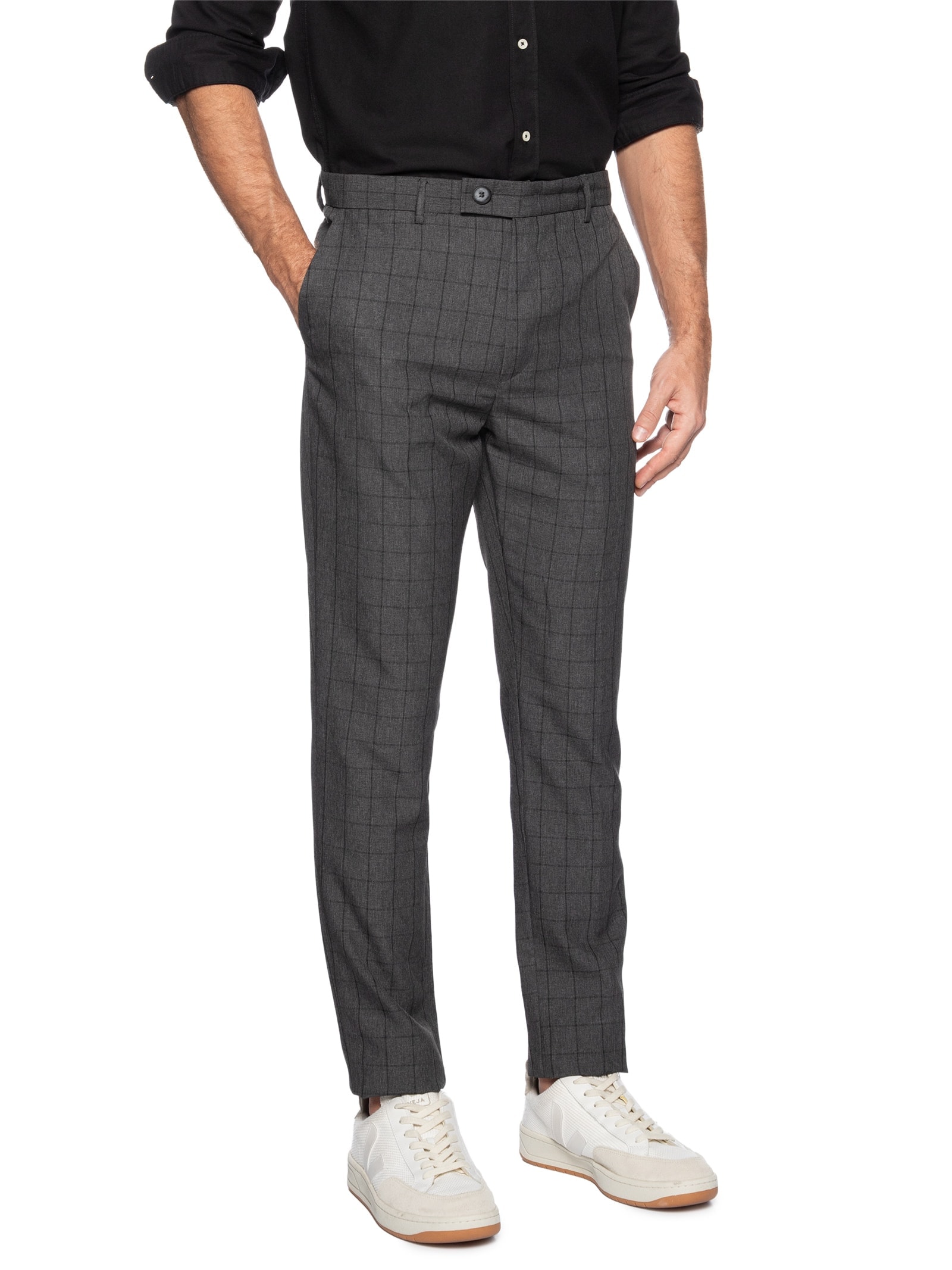 Calça Masculina Galles Slim Cinza '2 Essential