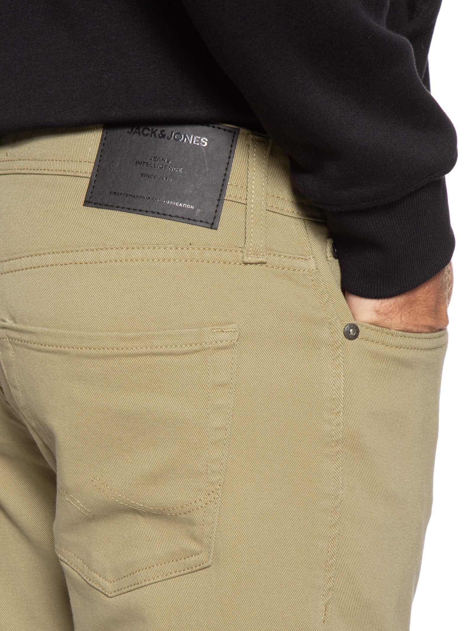 Calça Masculina Glenn Original Fit Bege Jack & Jones