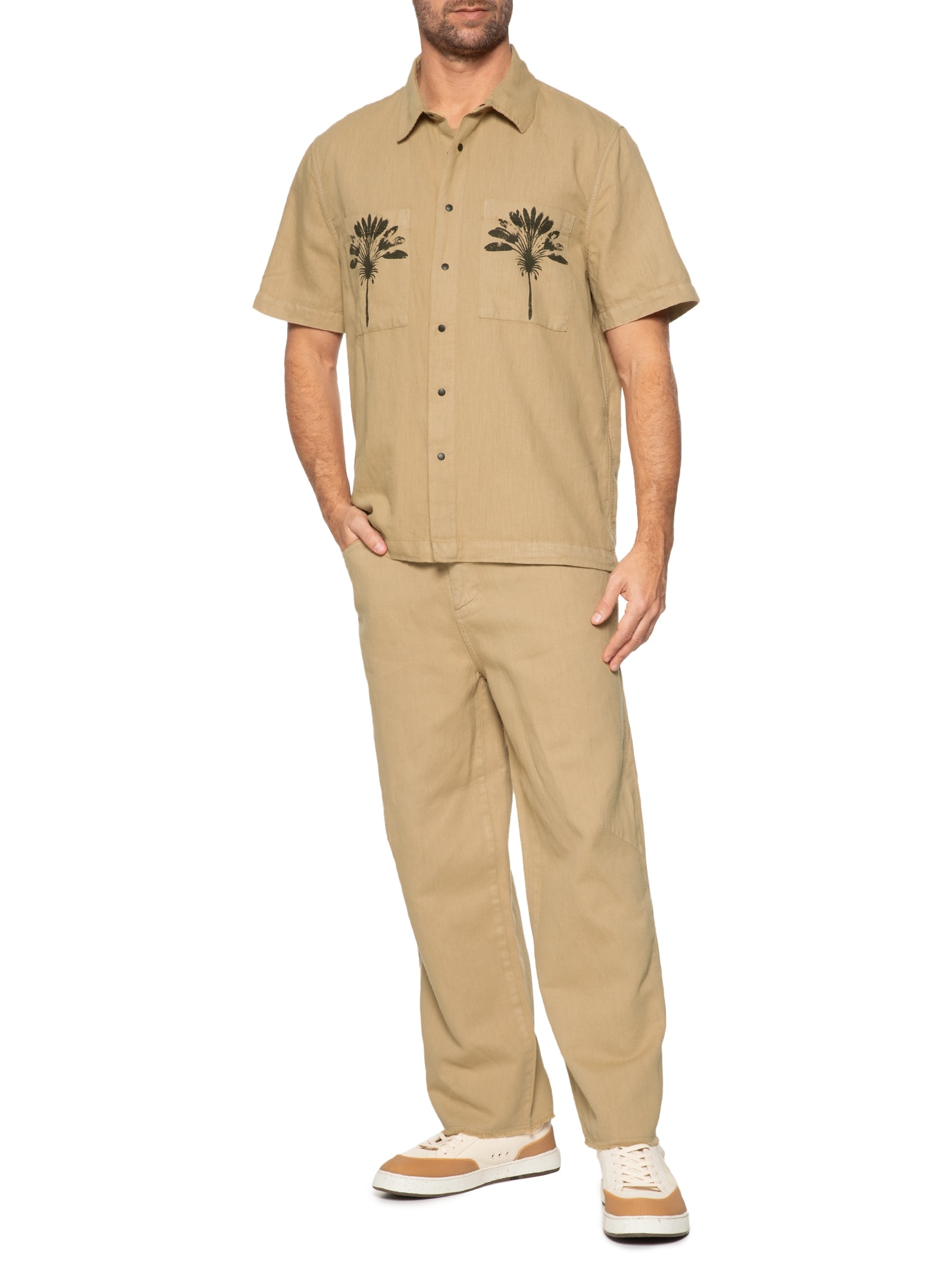 Calça Masculina Hemp Coqueiro Bege Osklen