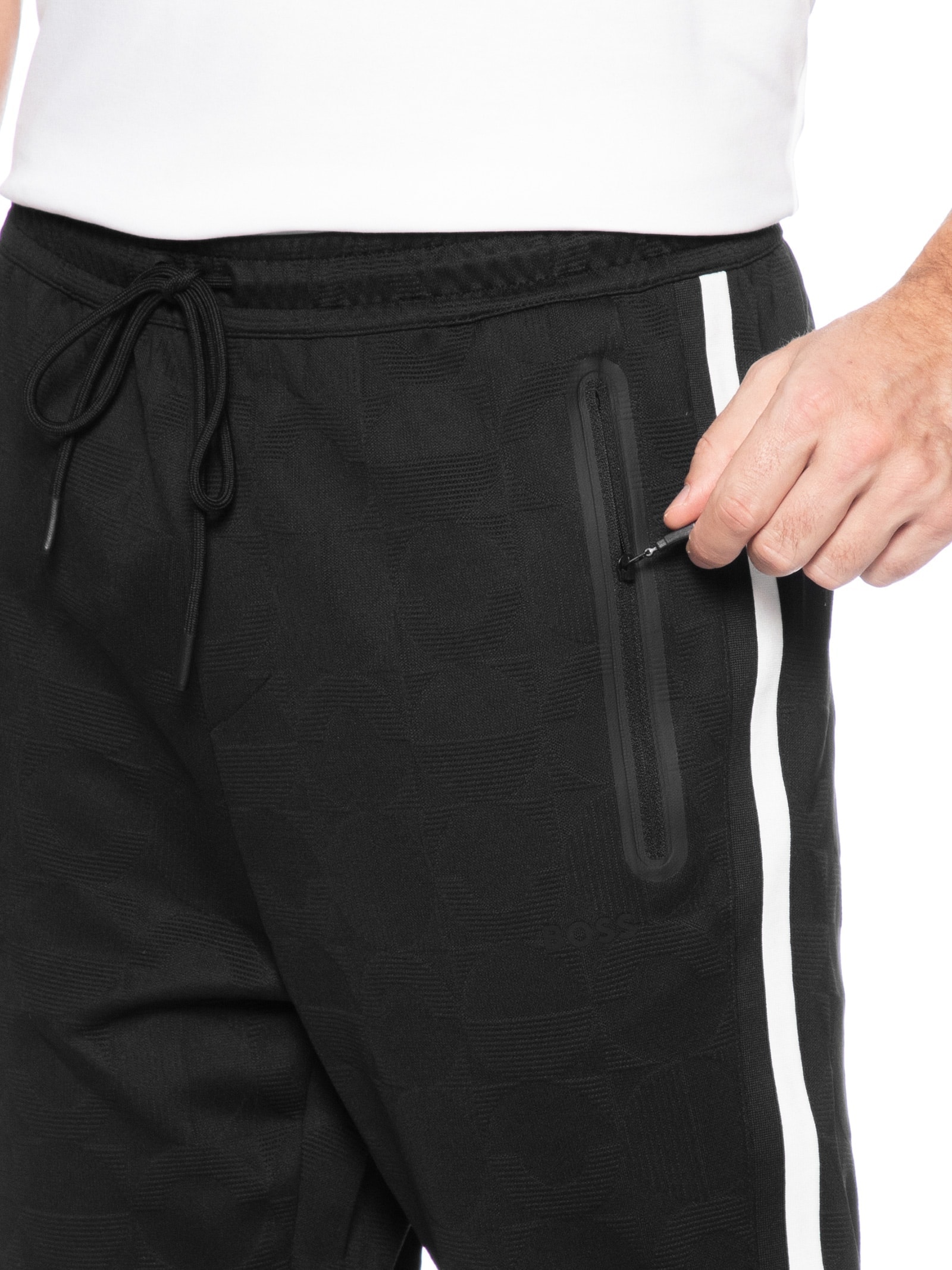 Calça Masculina Hover Striped C Preto Boss