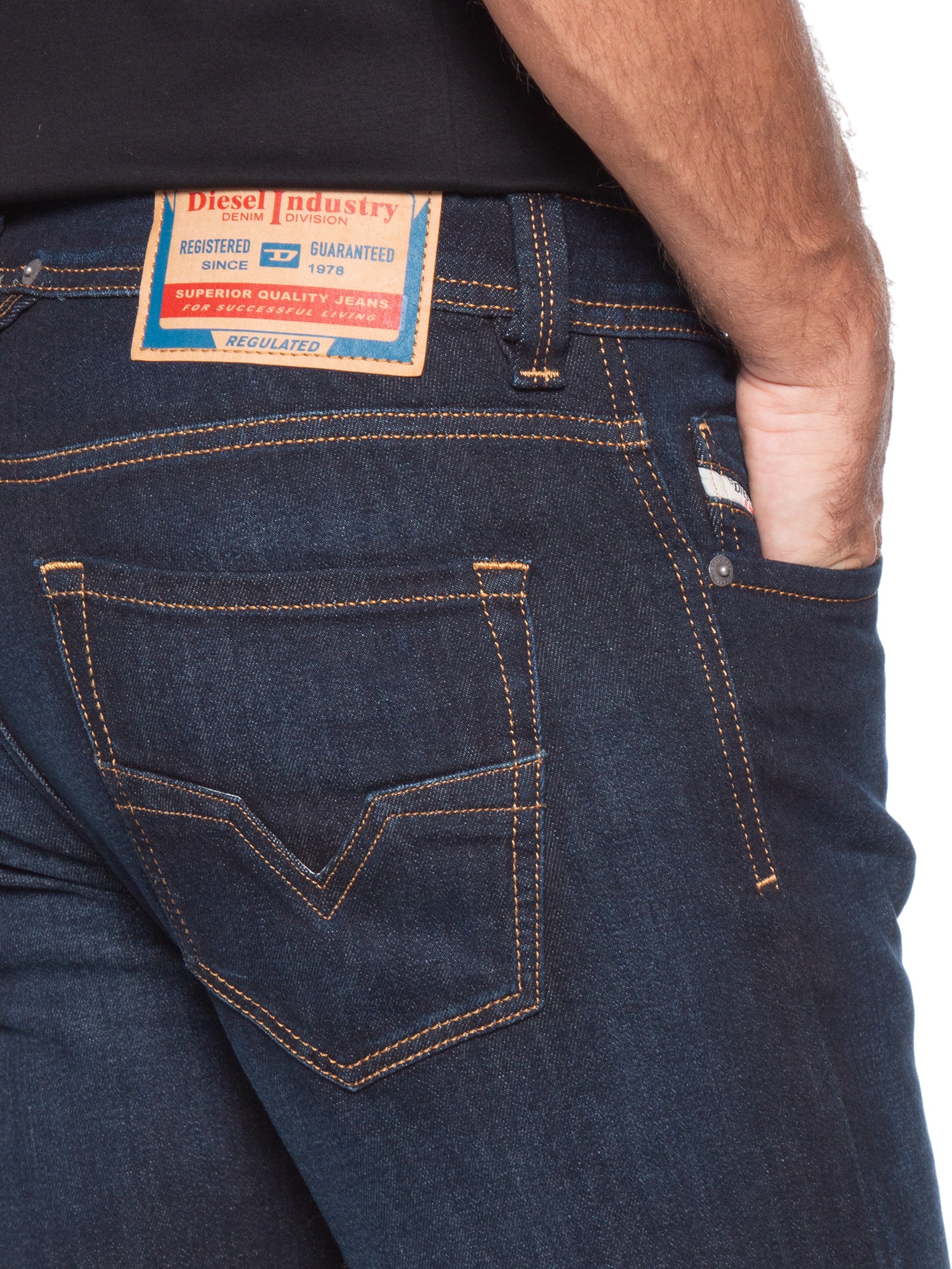 Diesel Calça Masculina Jeans 1985 Larkee Reta Azul