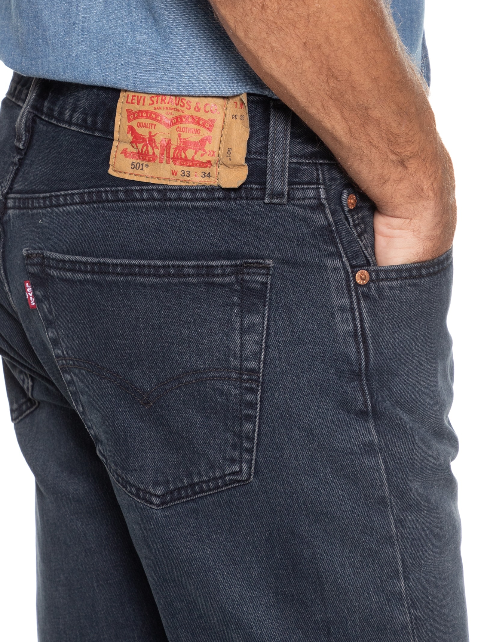 Calça Masculina Jeans 501® Original Fit Azul Levi's