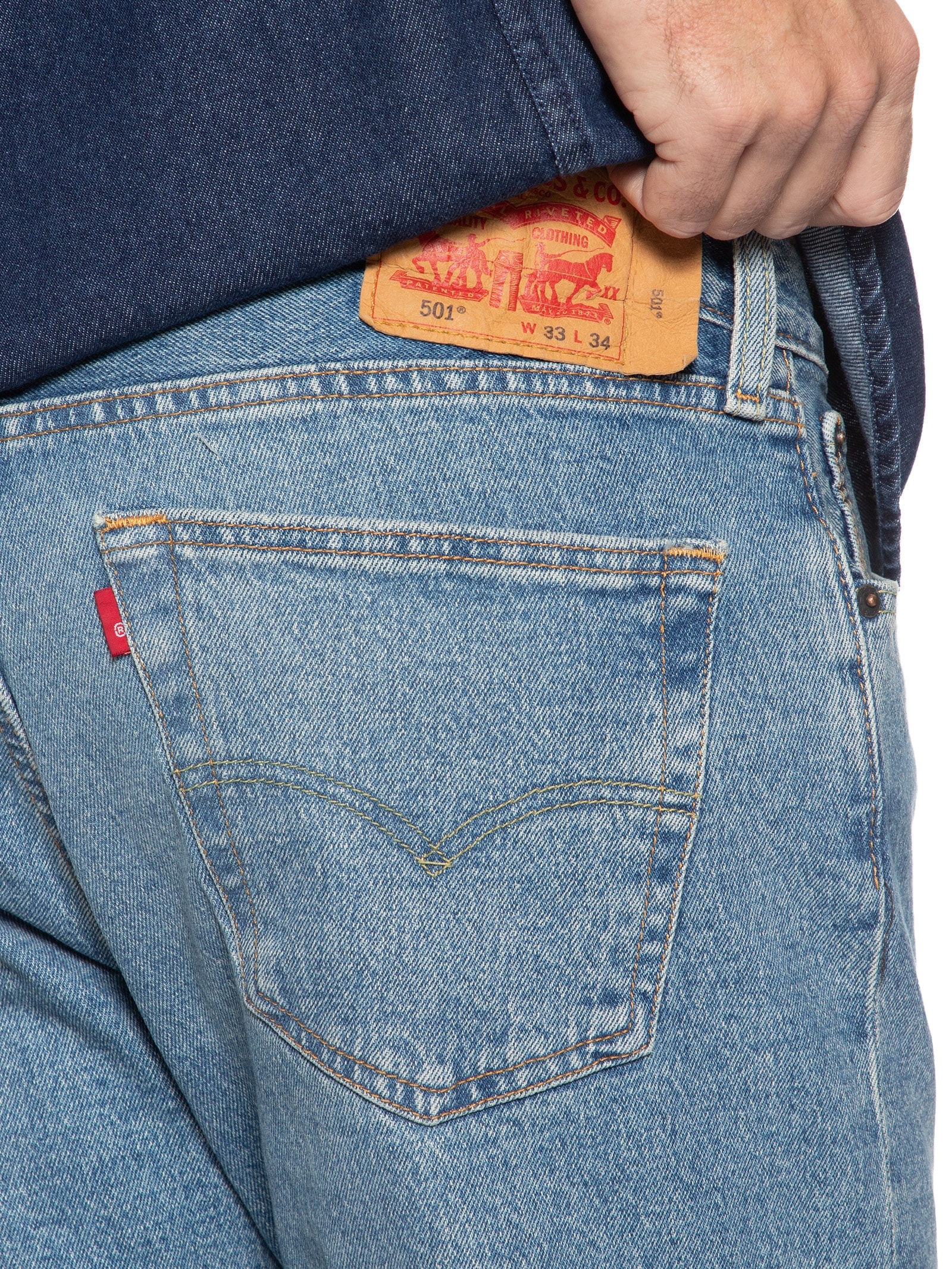 Calça Masculina Jeans 501® Original Fit Azul Levi's