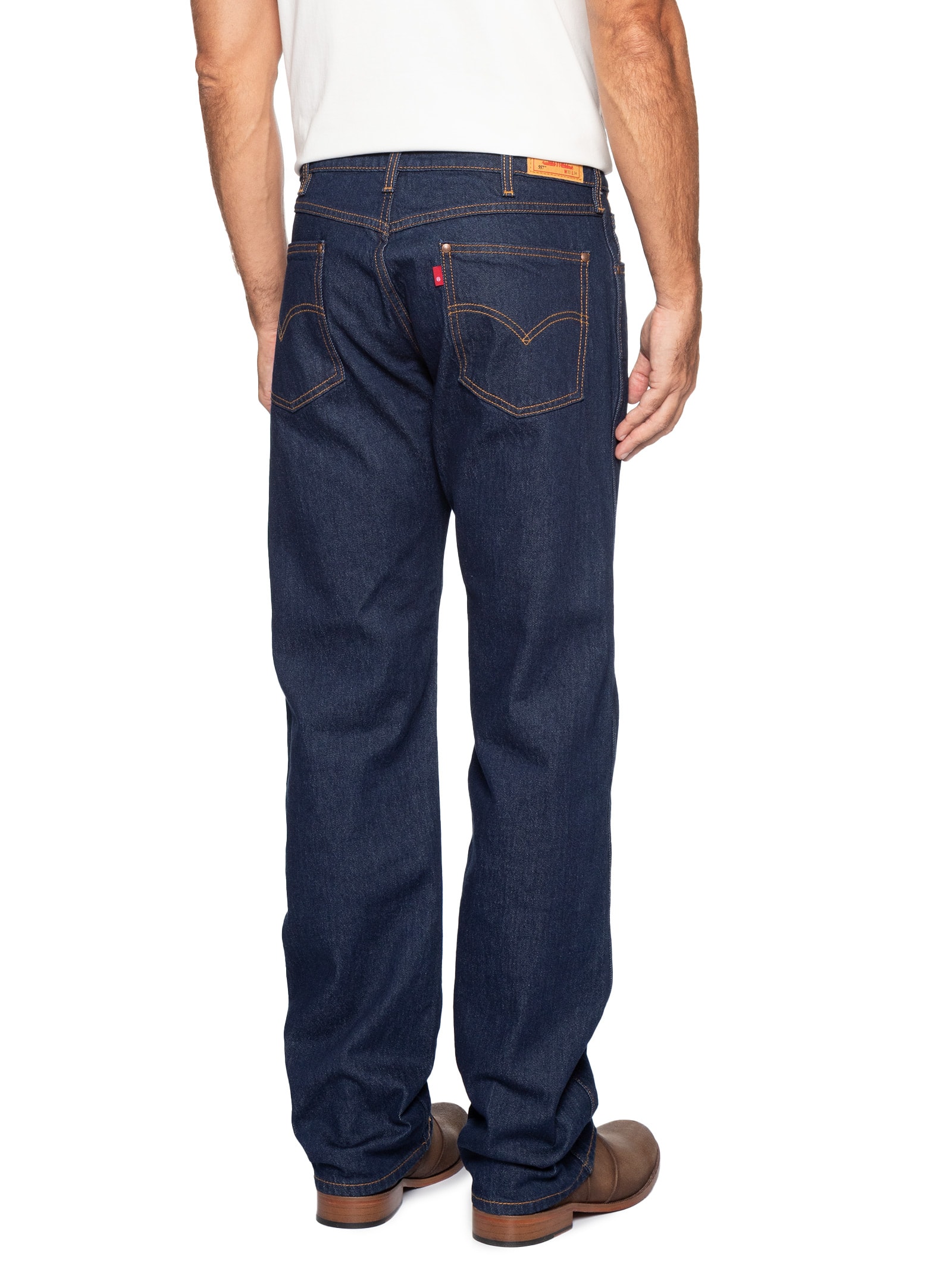 Calça Masculina Jeans 557 Western Straight Fit Reta Azul Levi's