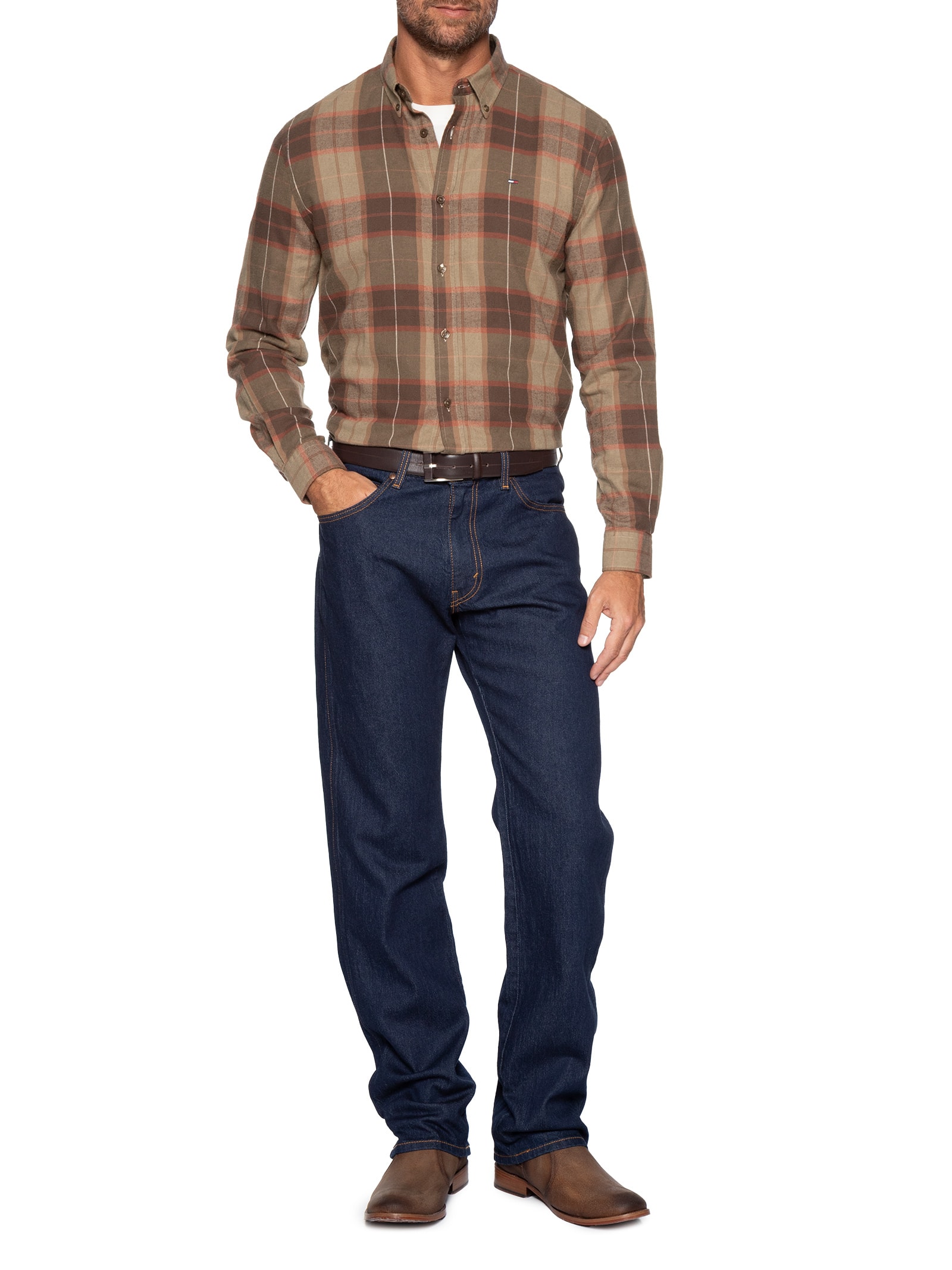 Calça Masculina Jeans 557® Western Straight Fit Reta Azul Levi's