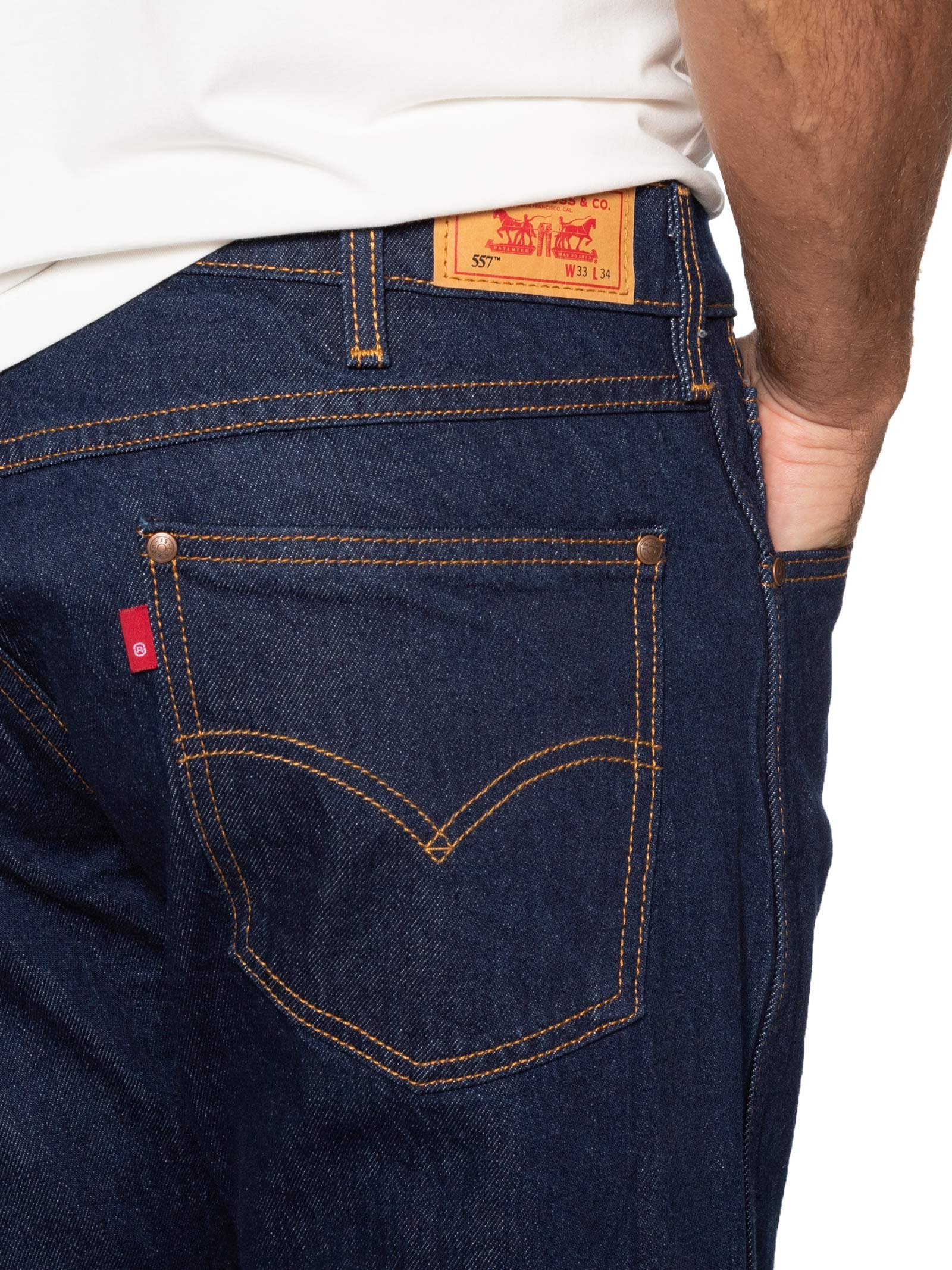 Calça Masculina Jeans 557® Western Straight Fit Reta Azul Levi's