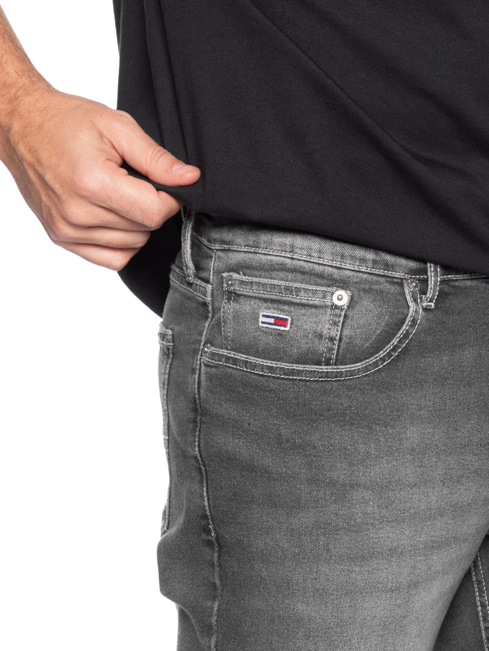 Calça Masculina Jeans Austin Slim Fit Tapered Bi 1278 Preto Tommy Jeans