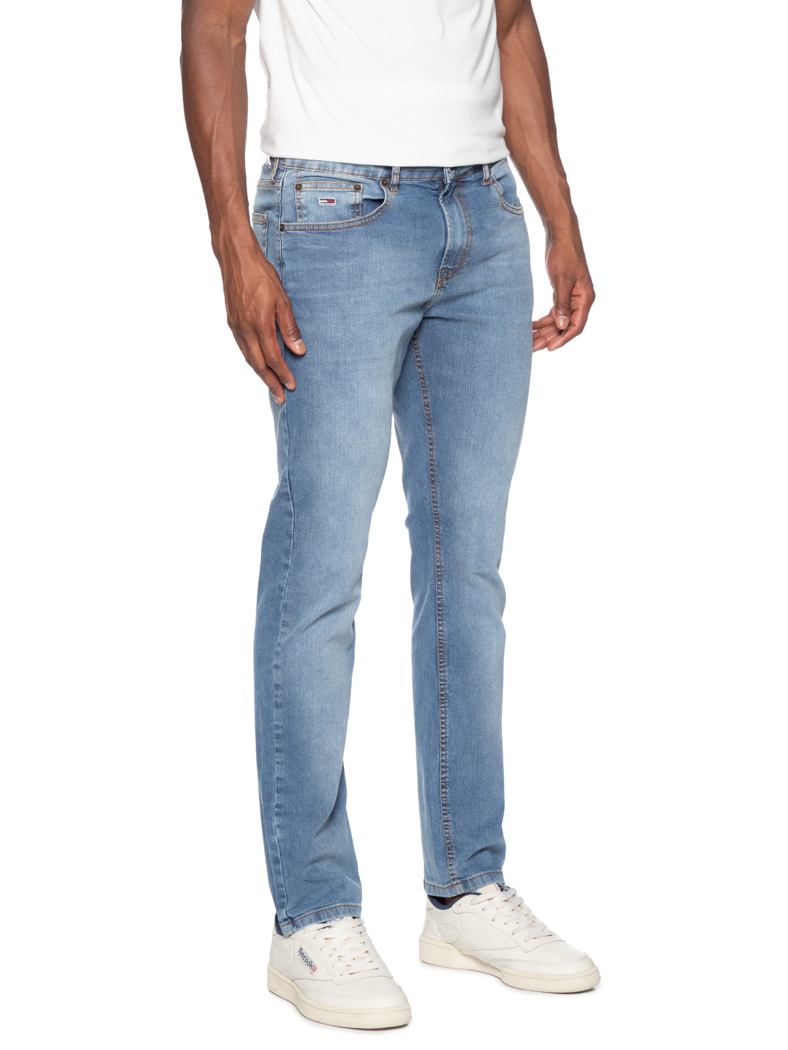 Calça Masculina Jeans Austin Slim Fit Tapered BI0216 Azul Tommy Jeans