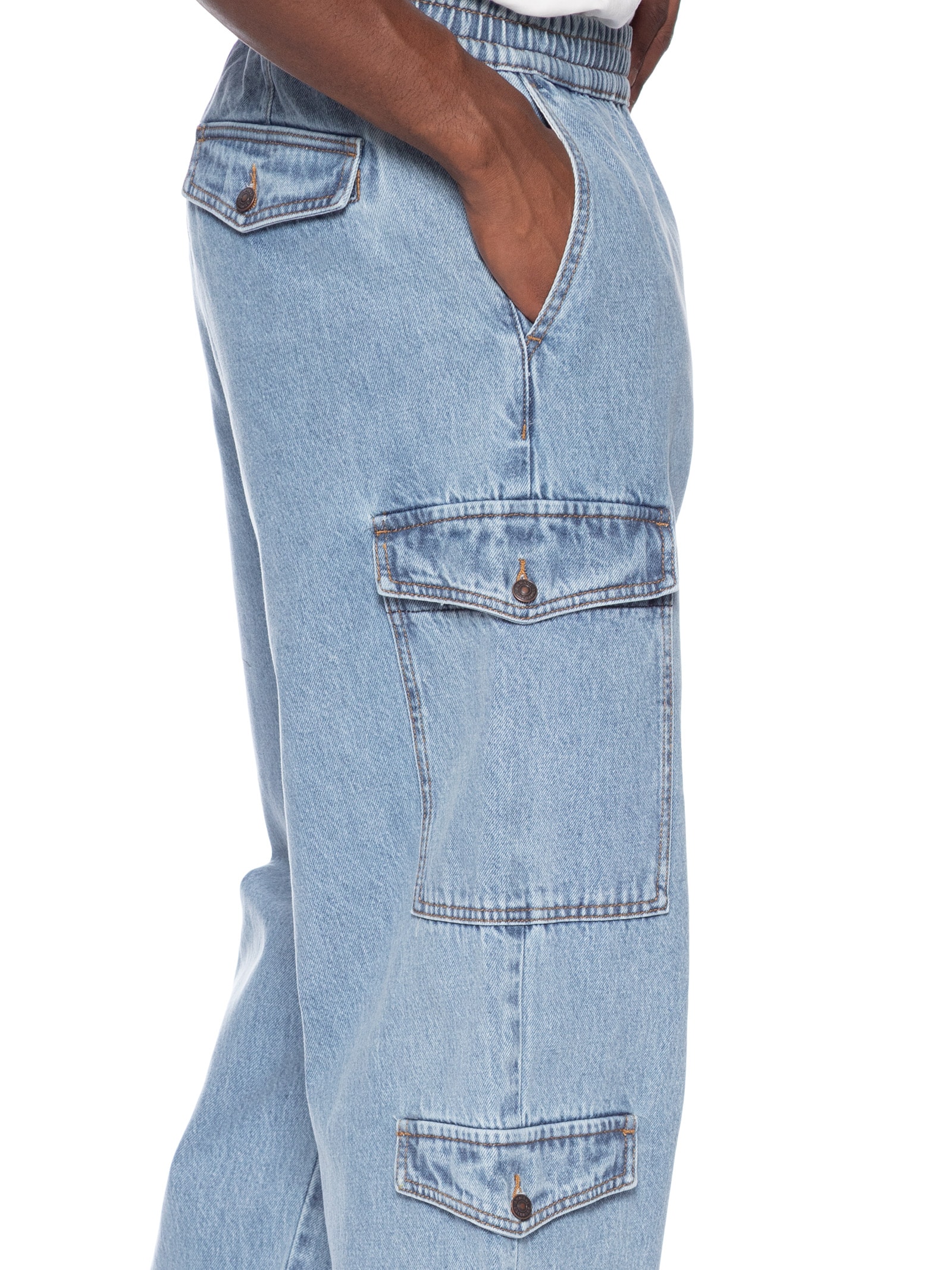 Calça Masculina Jeans Cargo Azul Armani Exchange