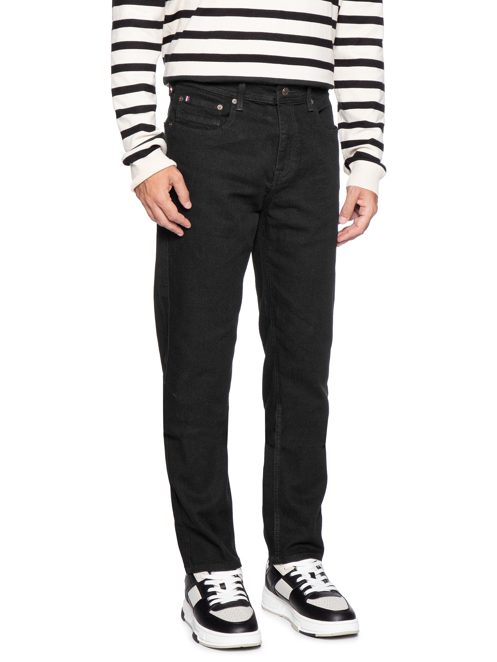 Calça Masculina Jeans Denton Straight Preto Tommy Hilfiger