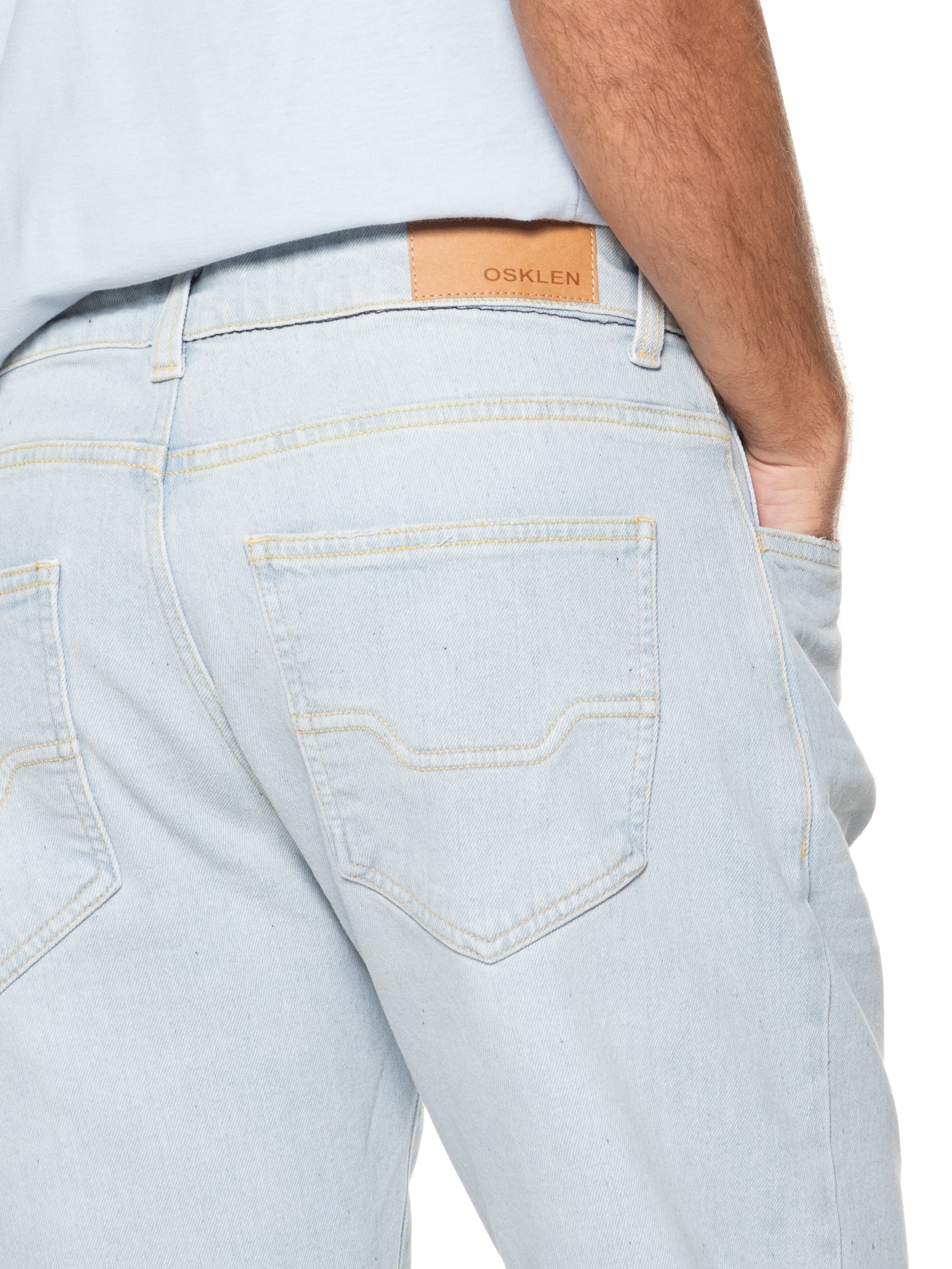  Calça Masculina Jeans Leblon Cut Recycled Azul  Osklen