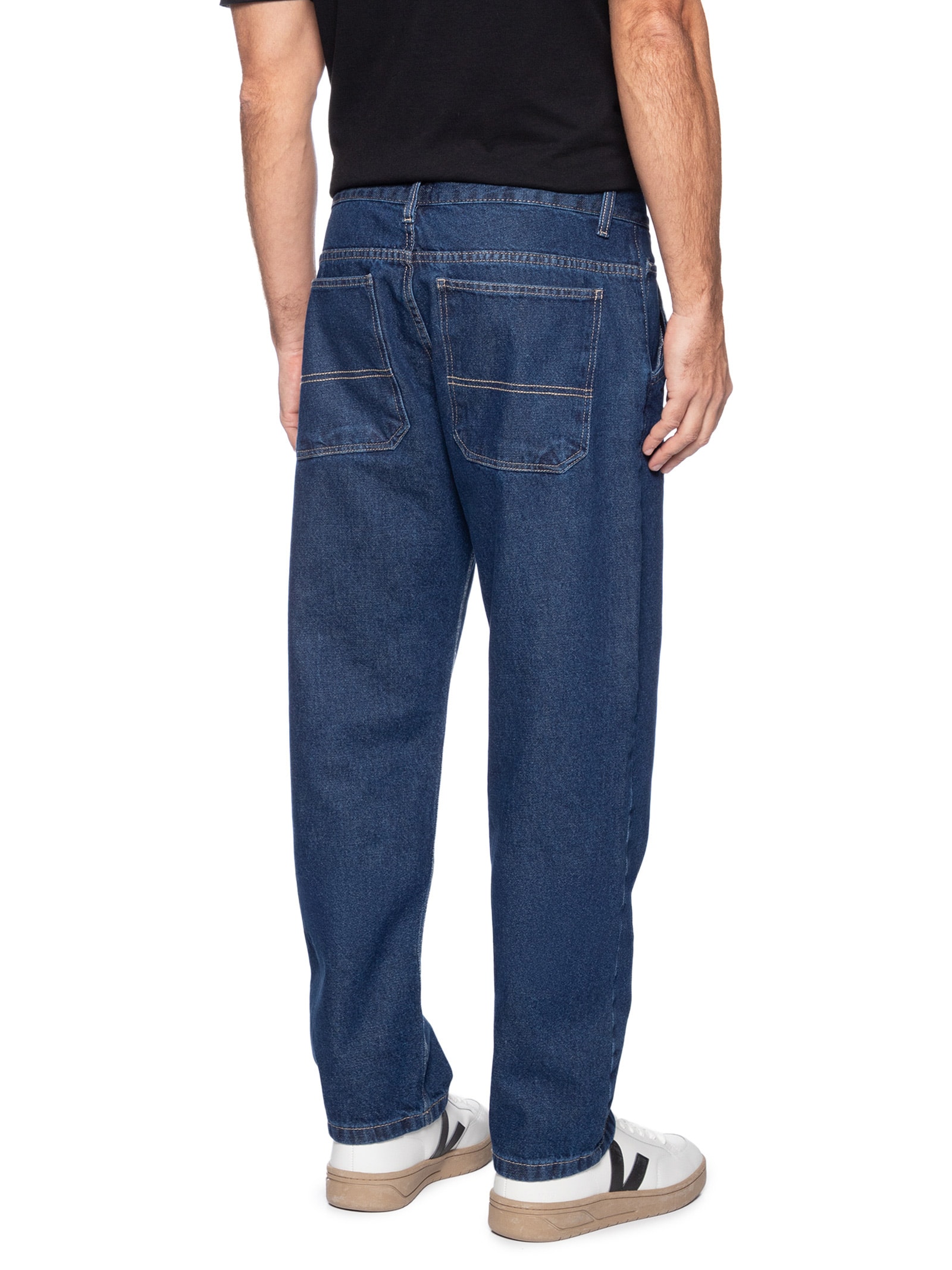 Calça Masculina Jeans Oversized Azul Basiq Men