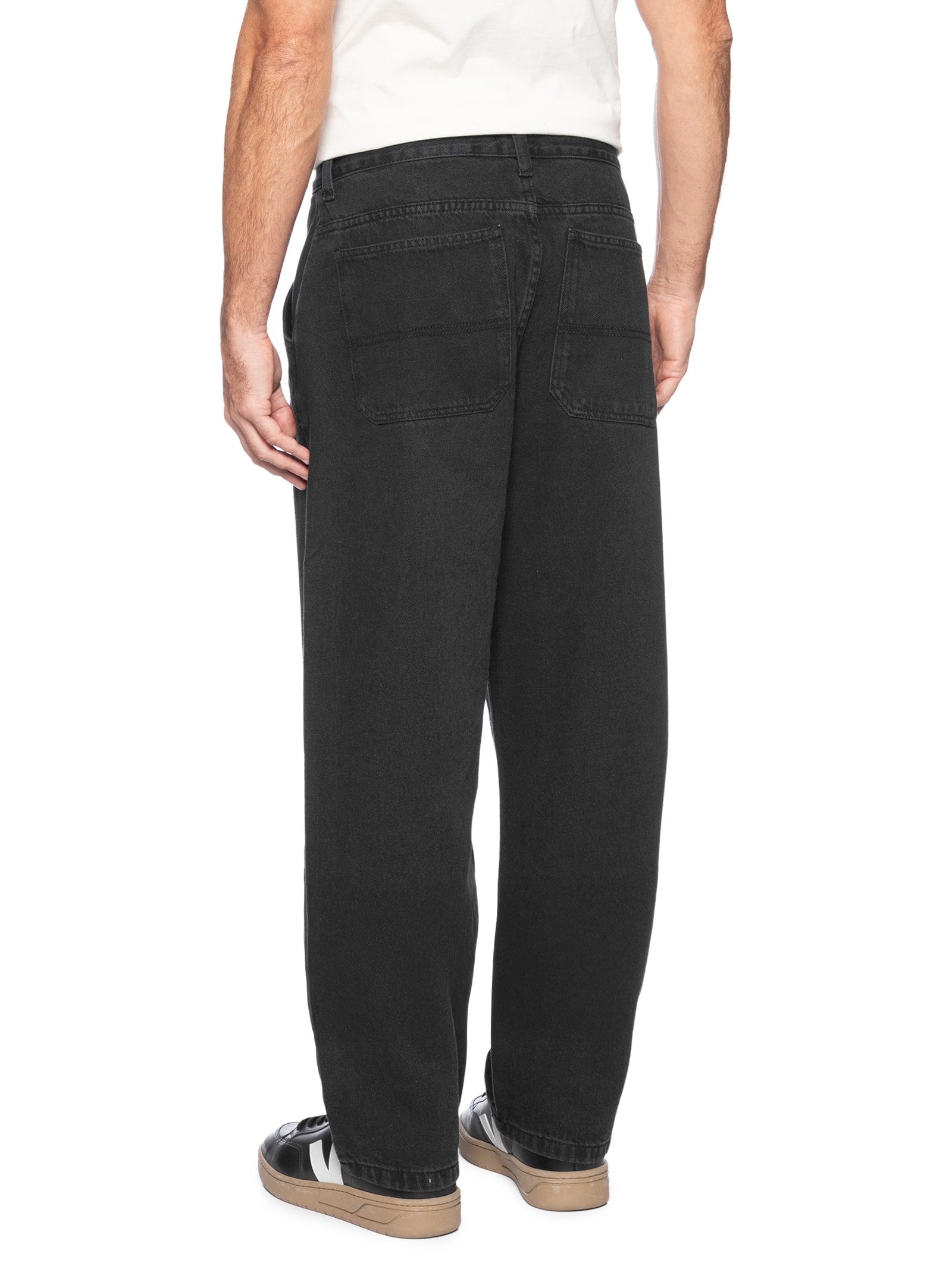 Calça Masculina Jeans Oversized Preto Basiq Men