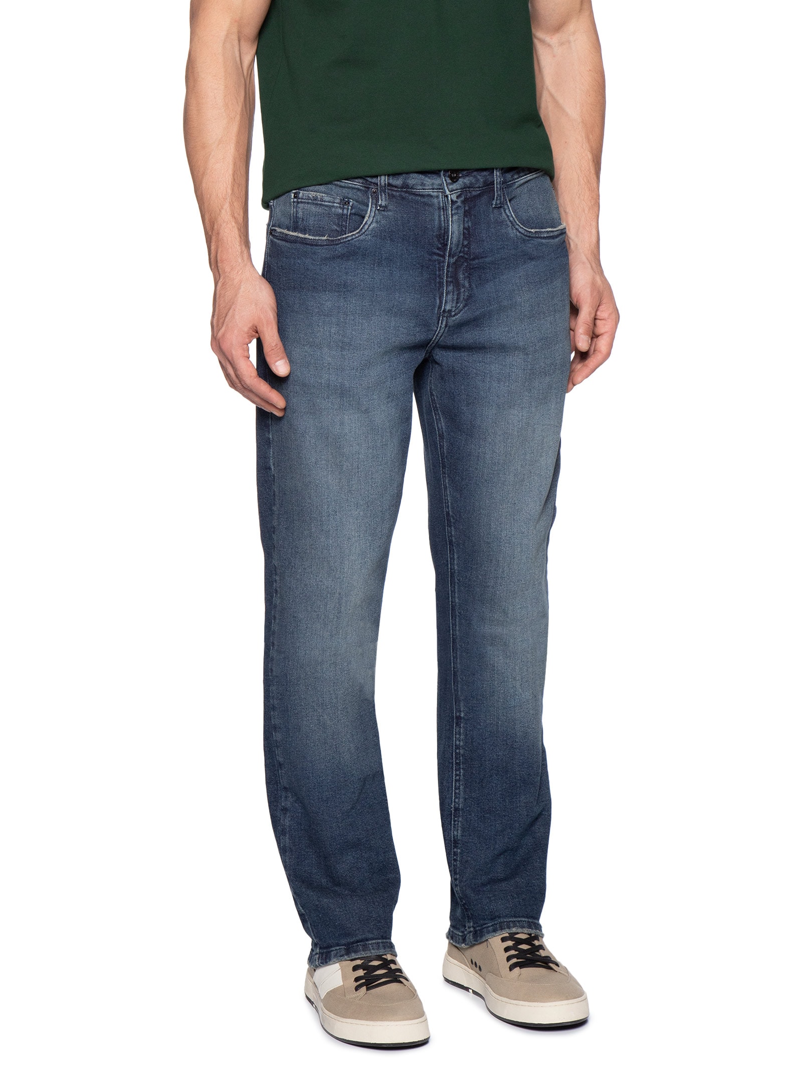 Calça Masculina Jeans Regular Fit Blue Stone Azul Aramis