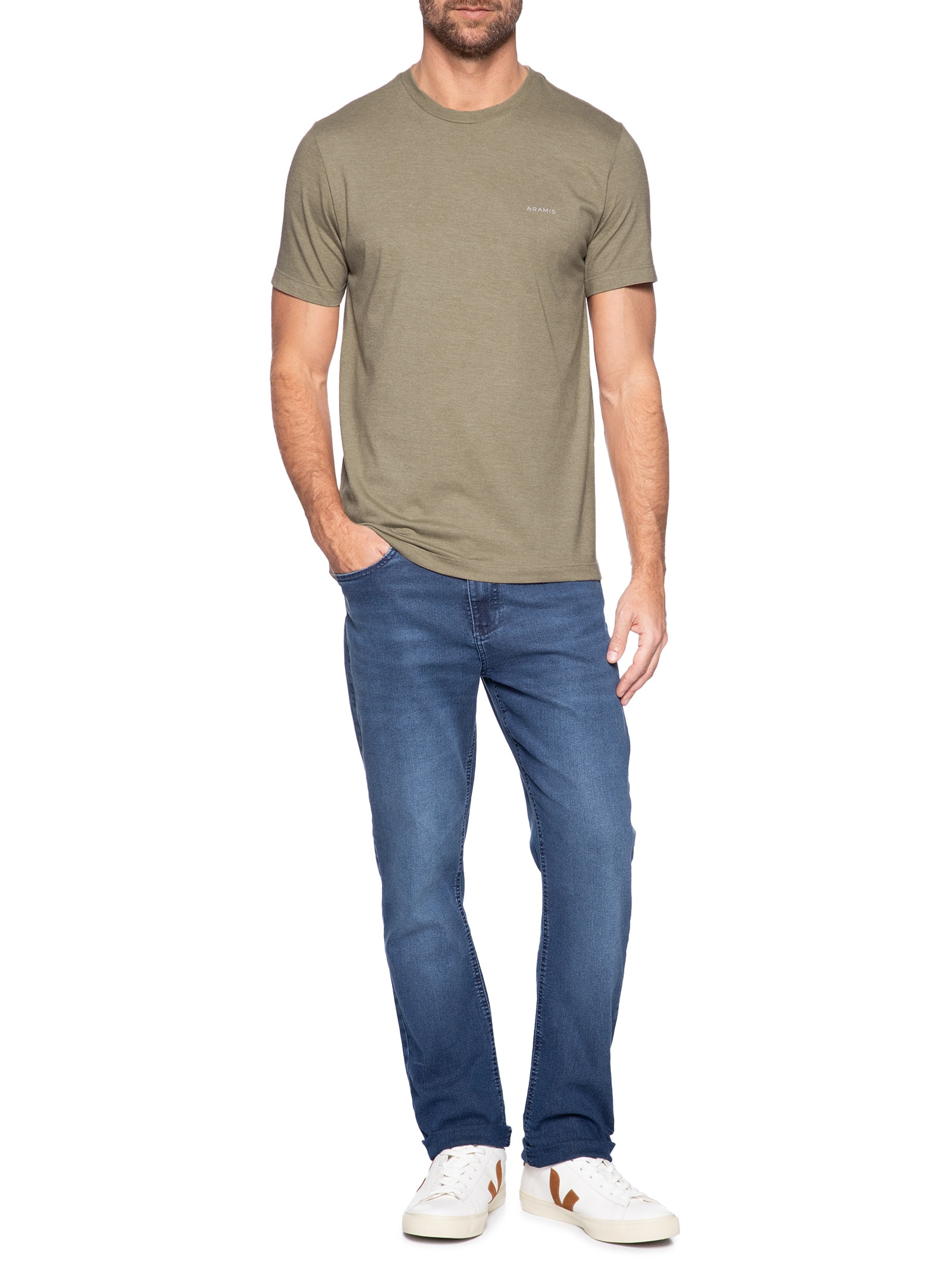 Calça Masculina Jeans Regular Fit Power Bl Azul Aramis