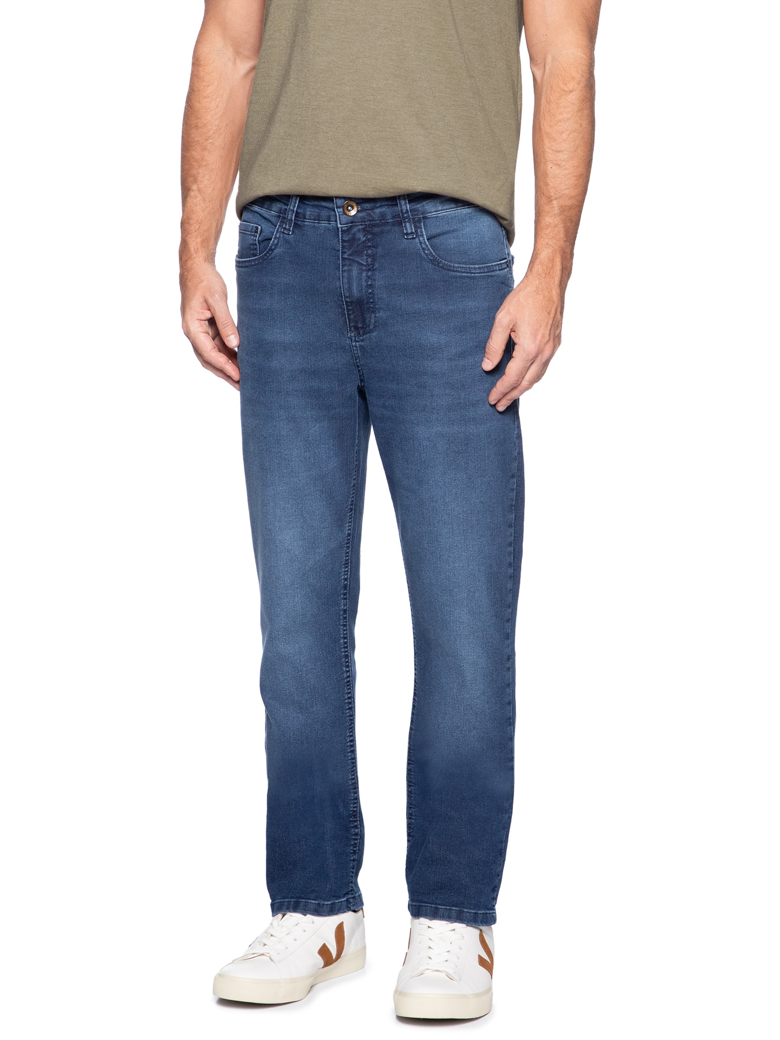 Calça Masculina Jeans Regular Fit Power Bl Azul Aramis