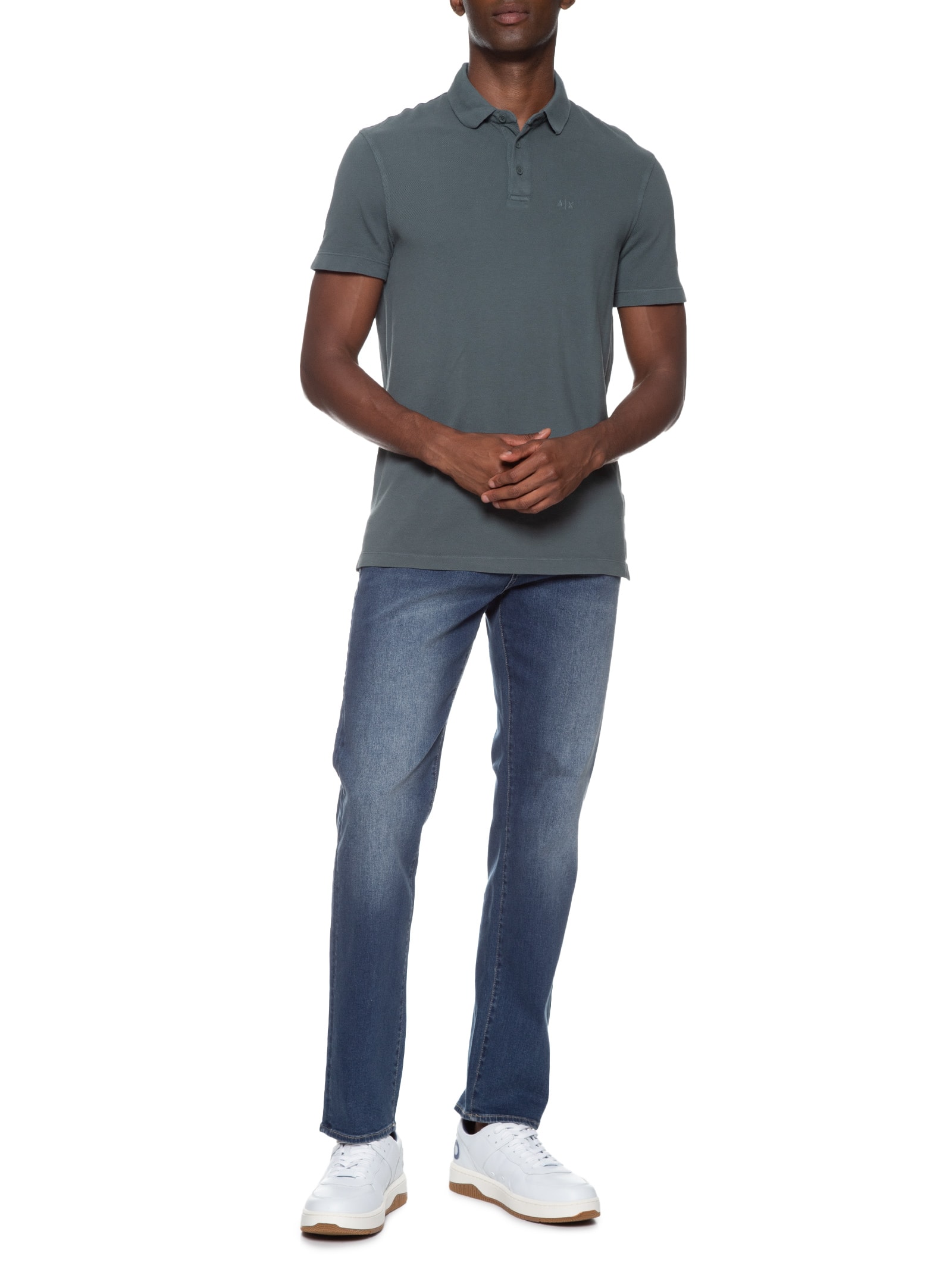 Calça Masculina Jeans Reta 5 Pockets Azul Armani Exchange