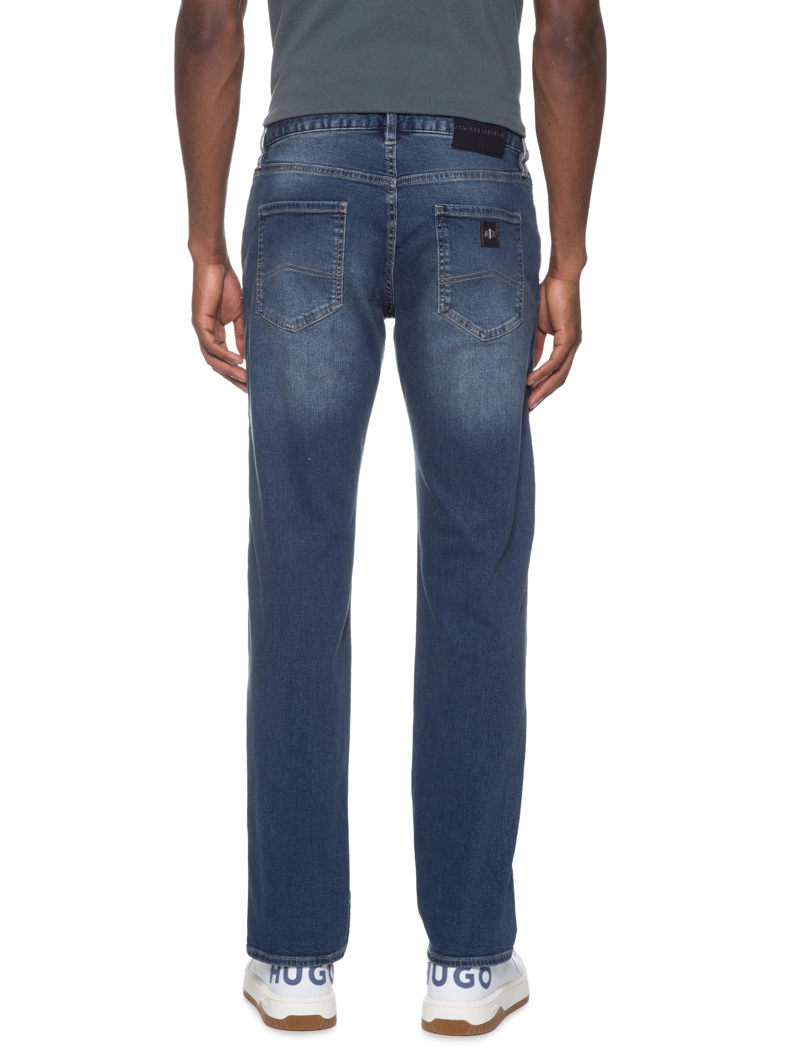 Calça Masculina Jeans Reta 5 Pockets Azul Armani Exchange