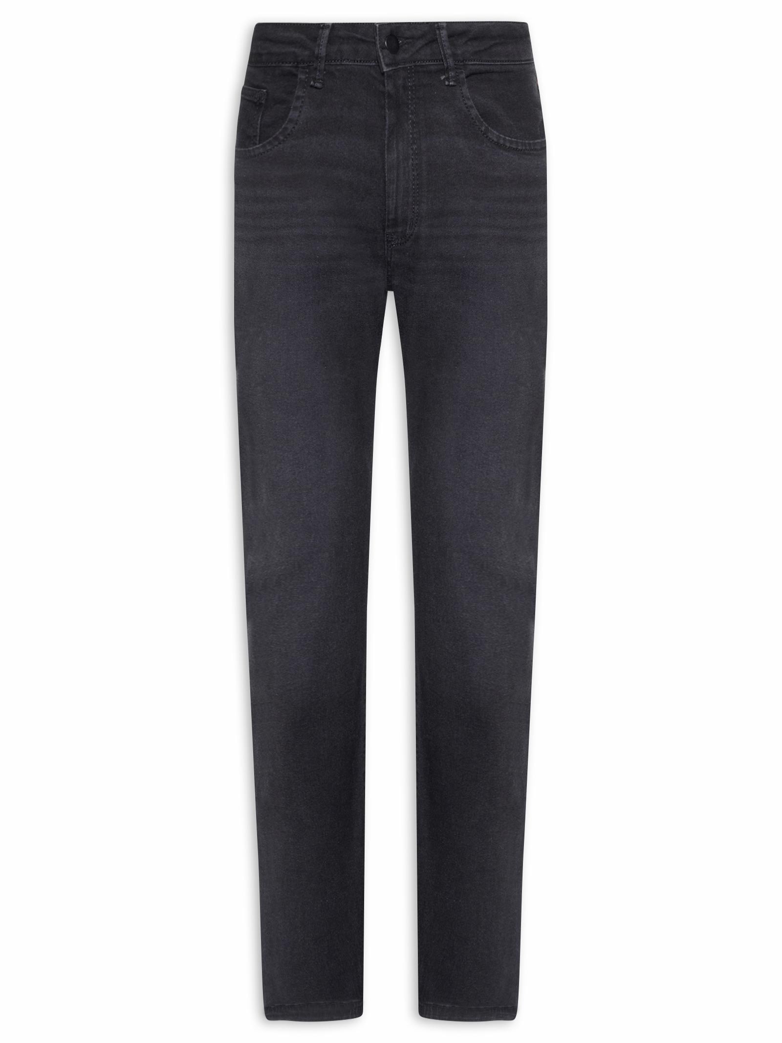 Calça Masculina Jeans Reta Five Pockets Preto Basiq Men