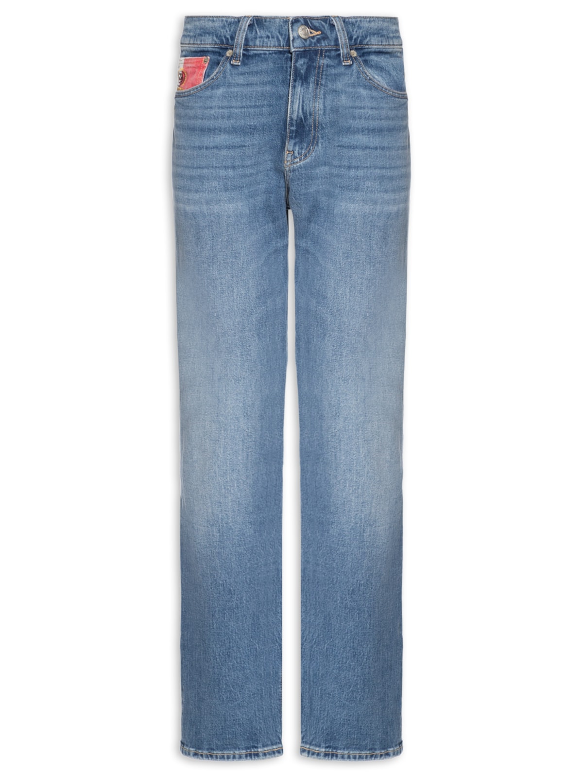 Vista 2 Calça Masculina Jeans Ryan Slim Fit Straight AZUL AZUL