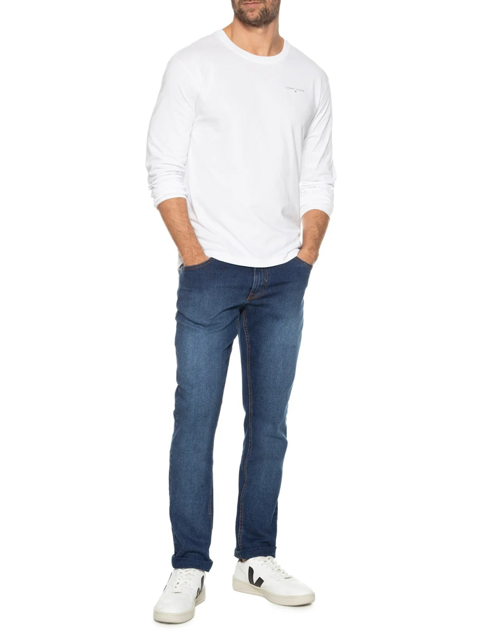 Calça Masculina Jeans Scanton Slim Fit Azul Tommy Jeans