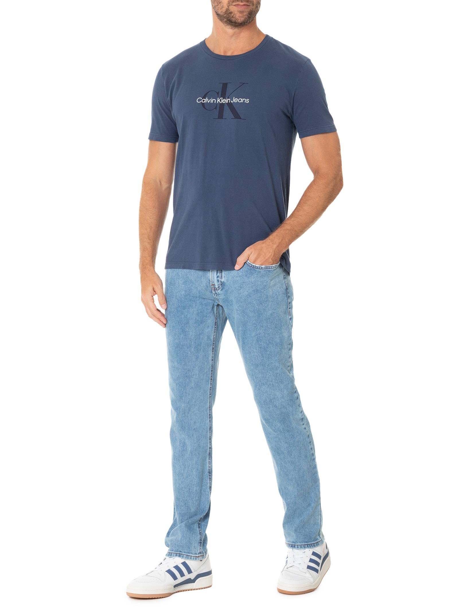 Calça Masculina Jeans Skinny 5 Pockets Azul Calvin Klein Jeans