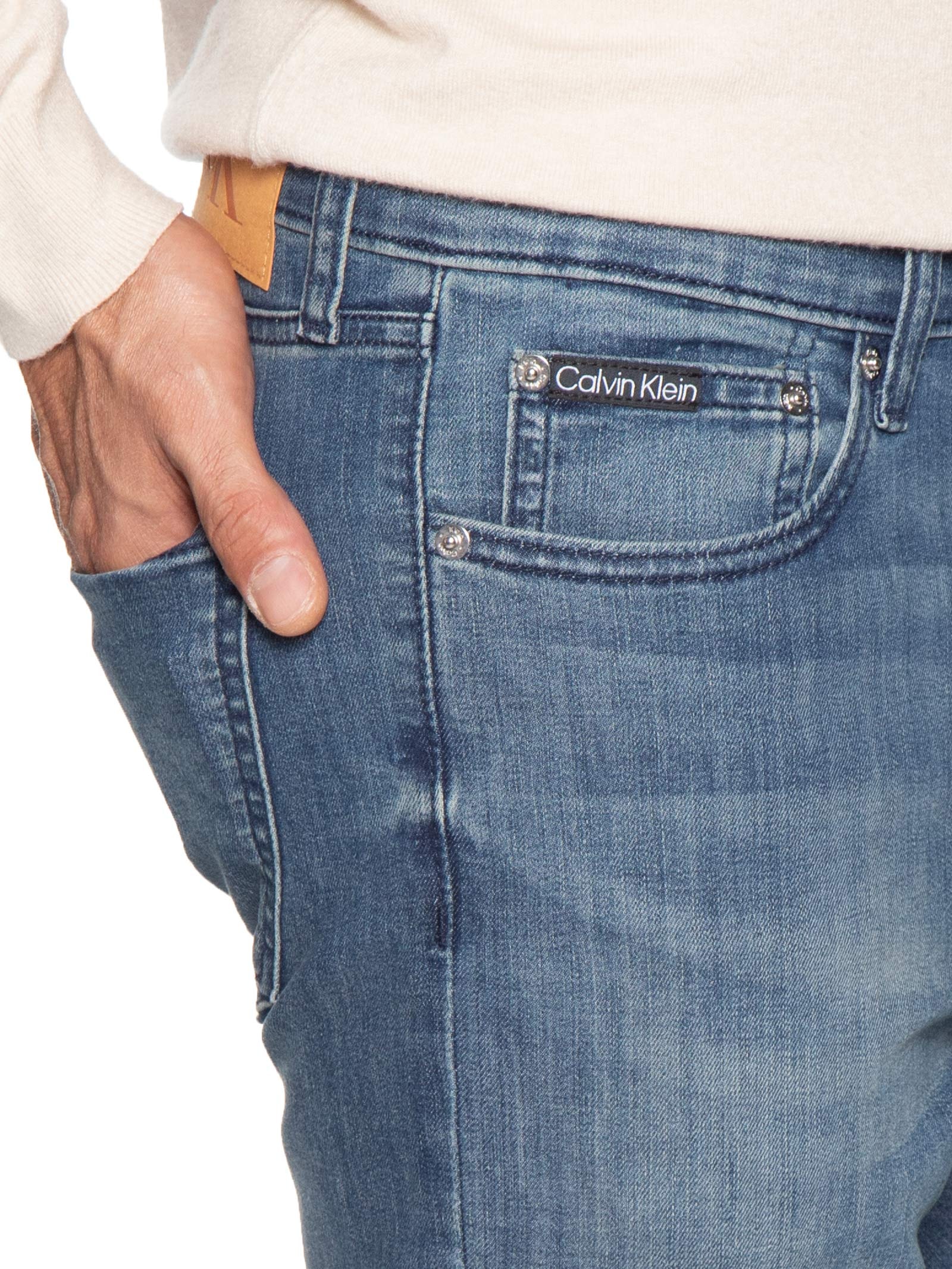 Calça Masculina Jeans Skinny Five Pockets Azul Calvin Klein Jeans