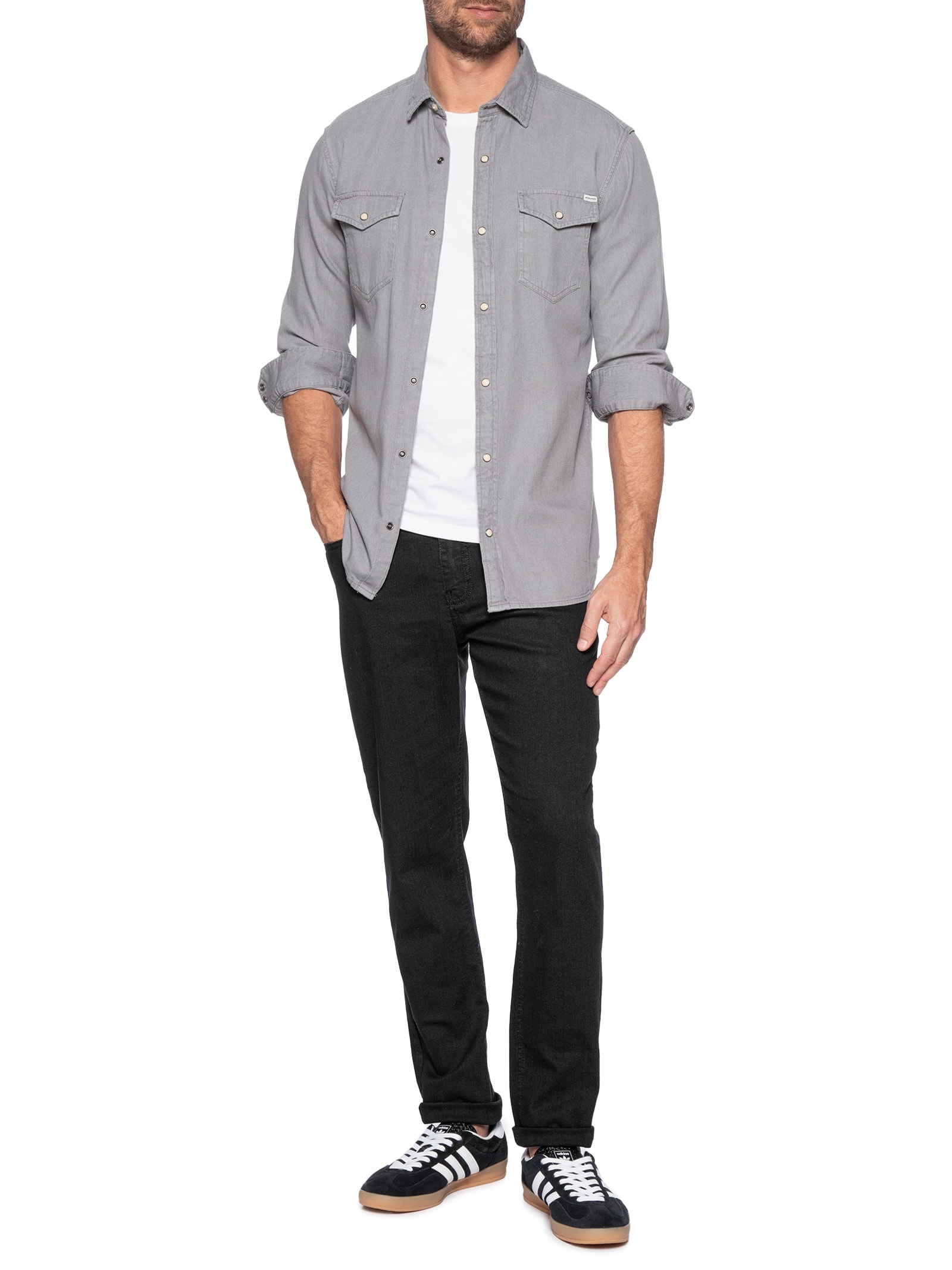 Calça Masculina Jeans Skinny Paladino Preto Reserva