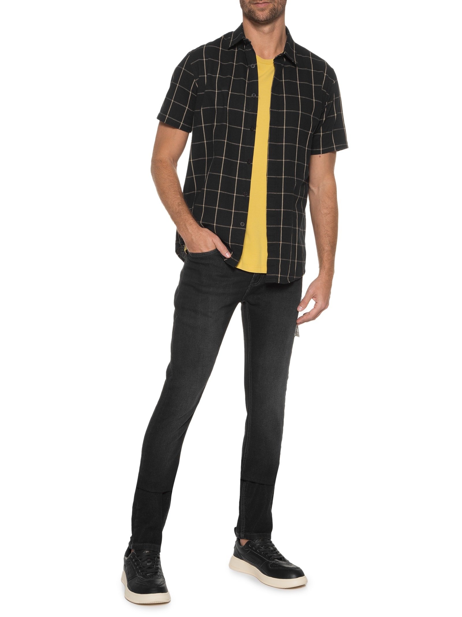 Calça Masculina Jeans Skinny Preto Reserva