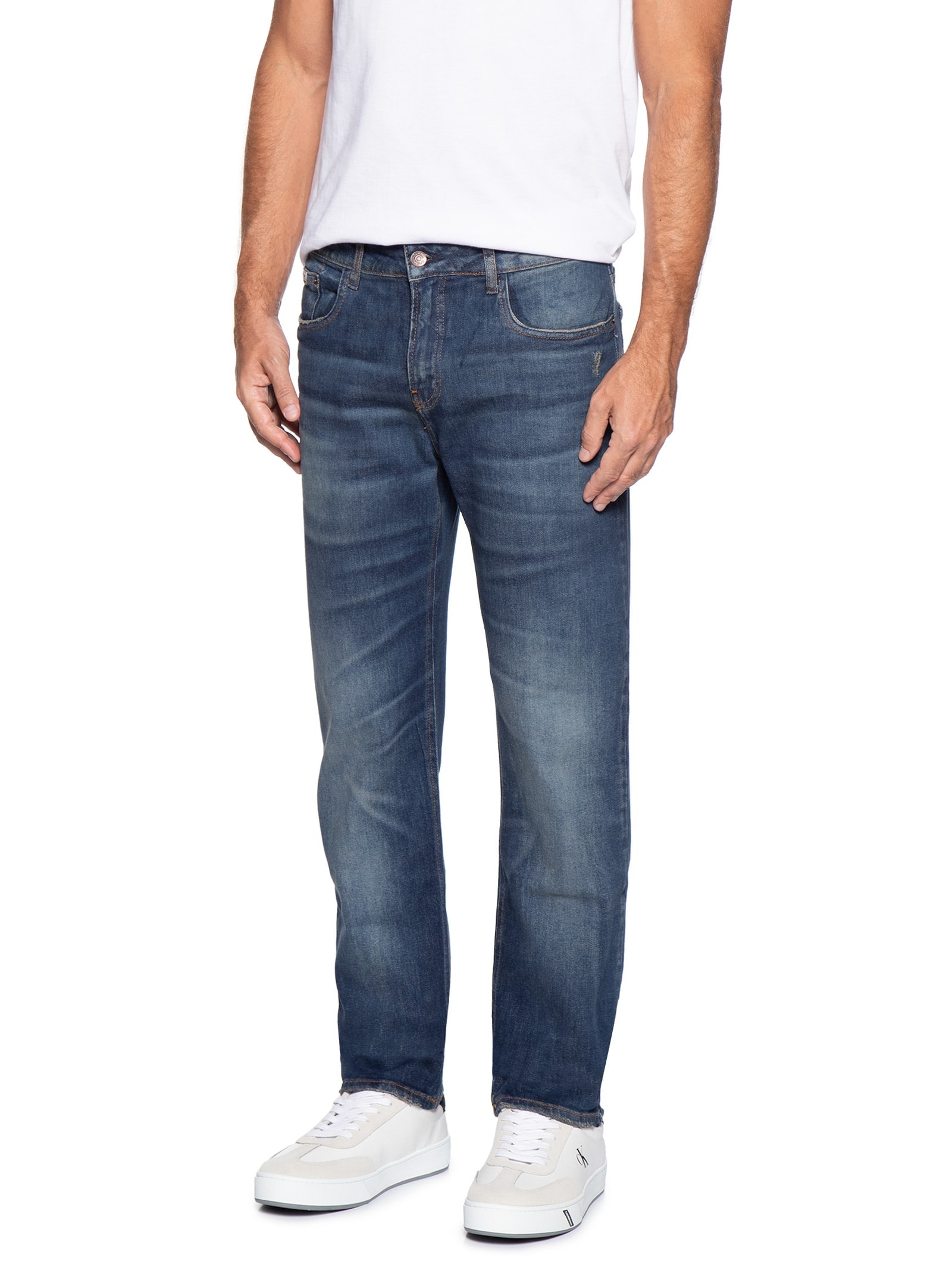 Calça Masculina Jeans Slim 5 Pockets Azul Calvin Klein Jeans