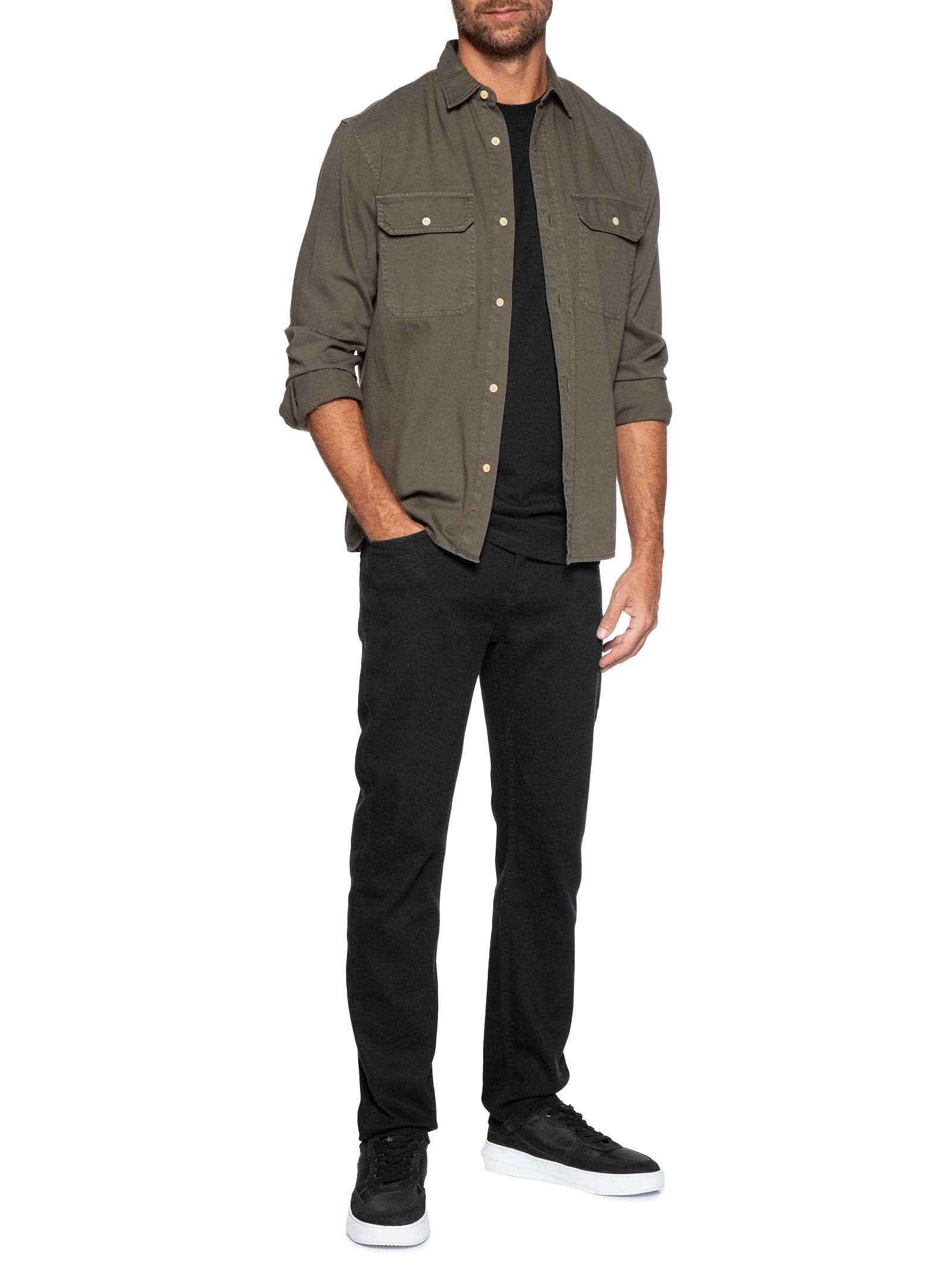 Calça Masculina Jeans Slim 5 Pockets Preto Calvin Klein Jeans