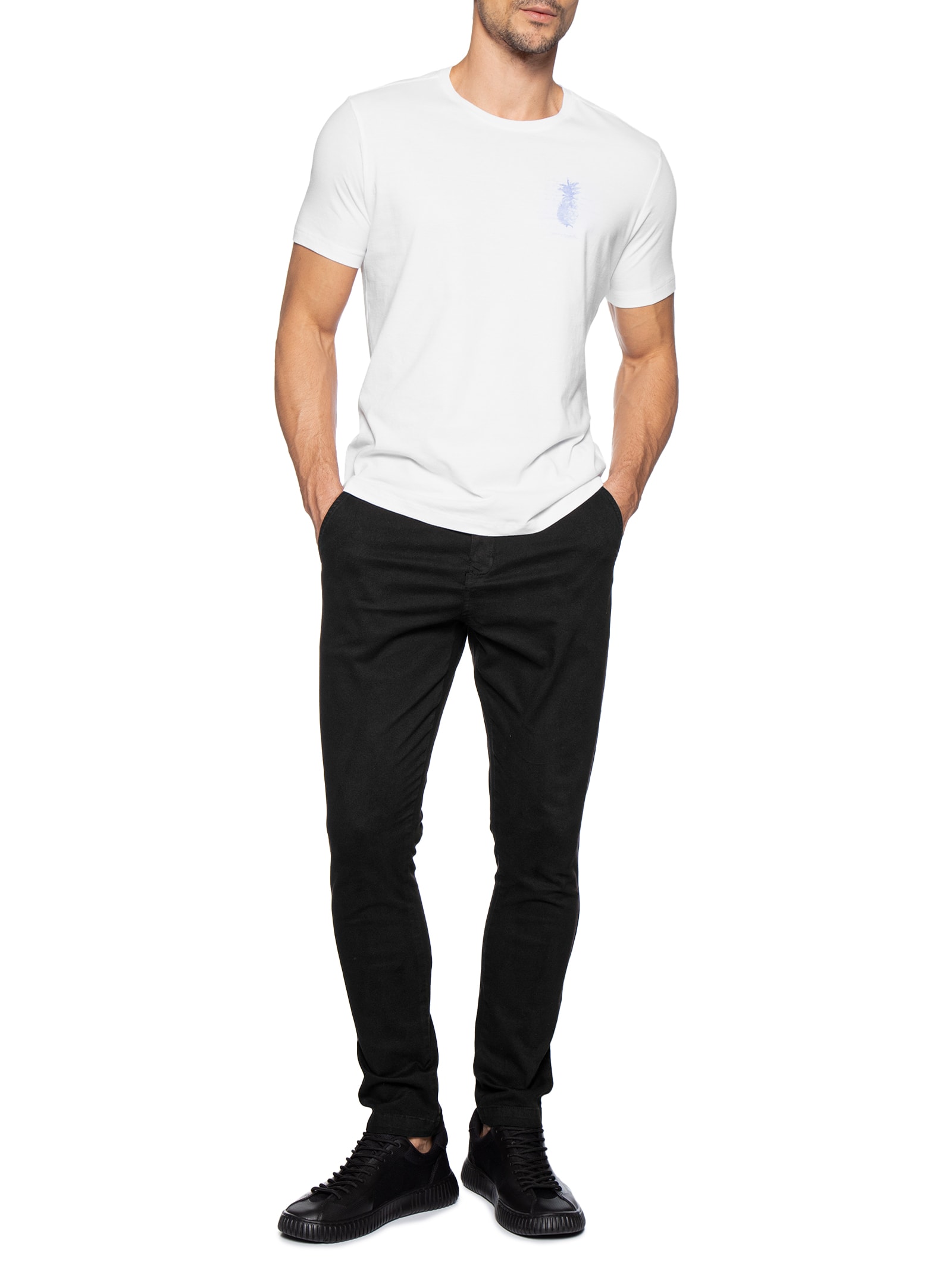 Calça Masculina Jeans Slim Chino II Preto Foxton
