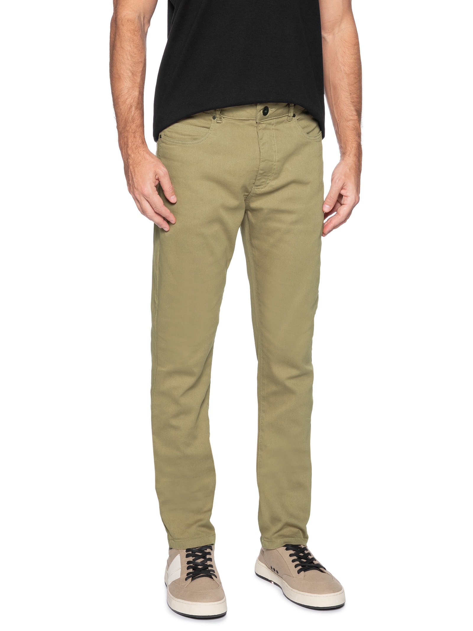 Calça Masculina Jeans Slim Color Bege Reserva