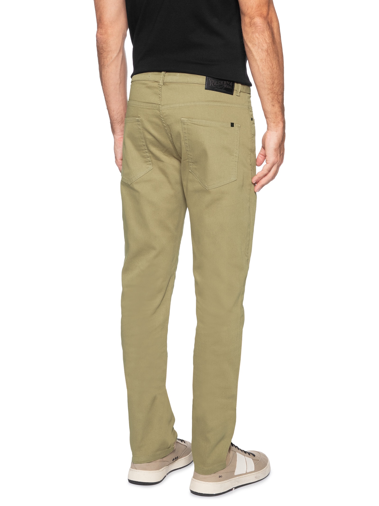Calça Masculina Jeans Slim Color Bege Reserva